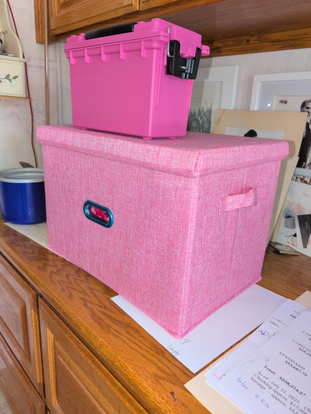 Sheffield 12626 Ammo Storage Box, Stackable .30 Cal Field Boxes, Water and Dust Resistant, Lockable Storage Box with Handle, Made in USA, Green customer photo 1