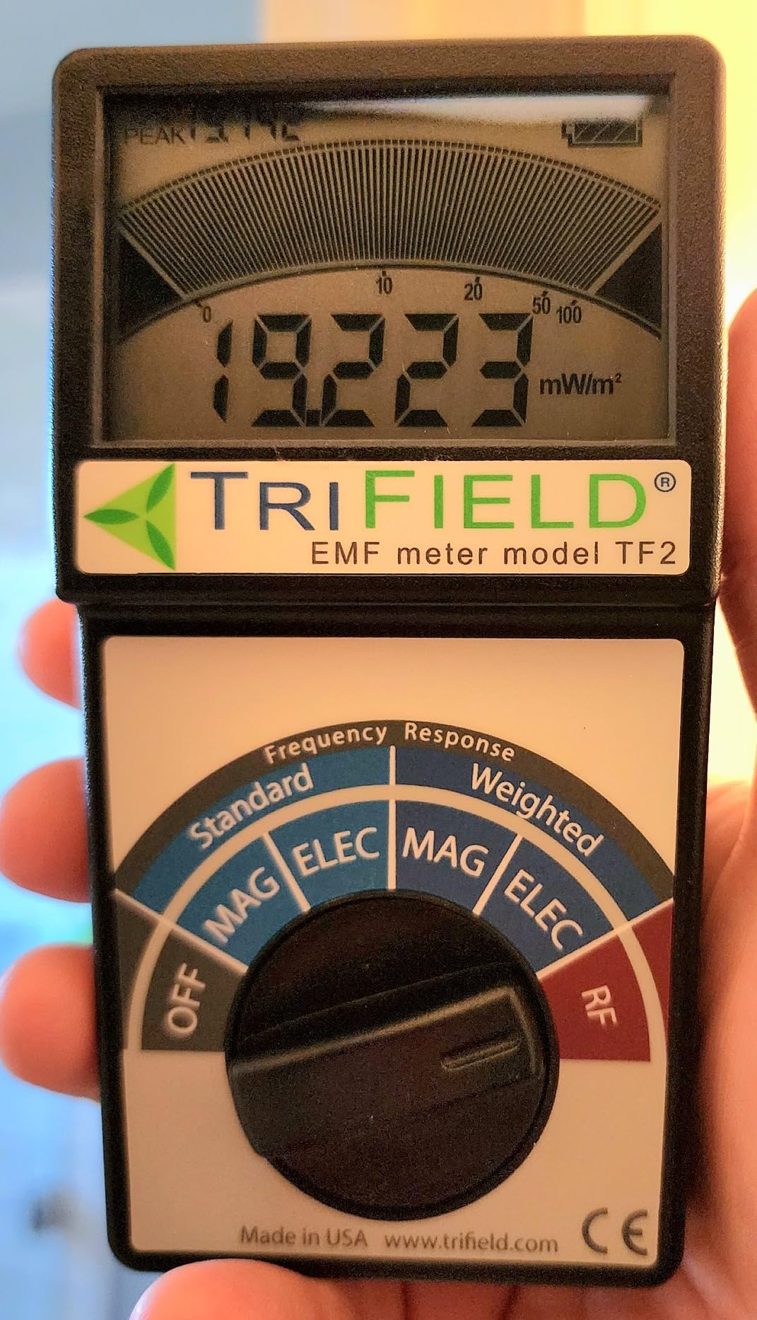 TF2 EMF Pollution Meter - 3-in-1 Magnetic, Electric & RF Field Detection | Made in USA by AlphaLab, Inc. customer photo 1