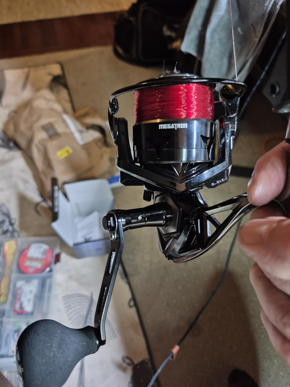 KastKing Megatron Spinning Fishing Reels, 5.2:1 Gear Ratio, Max Drag 39.5 lb, 7+1 BB, Aerospace Aluminum Alloy Frame customer photo 1
