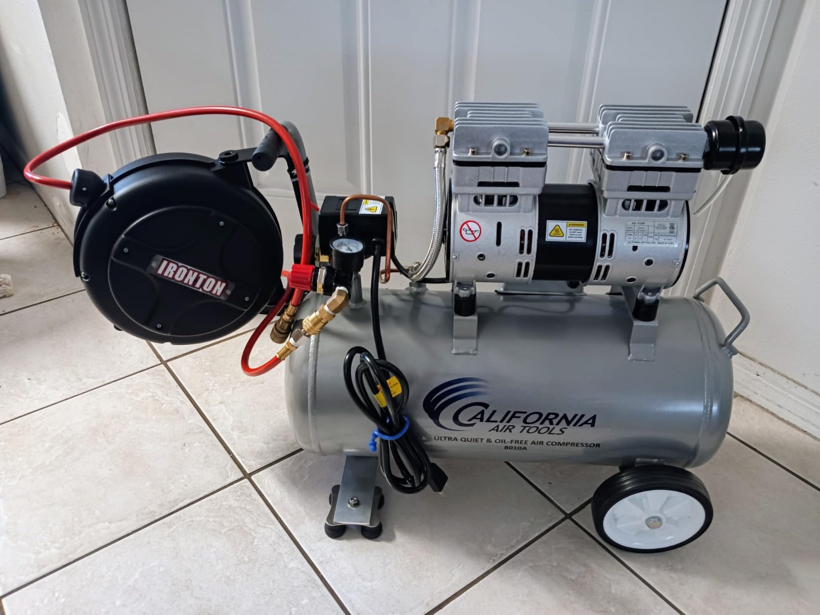 California Air Tools 8010A 1.0 HP Ultra Quiet and Oil-Free Air Compressor, 8 Gallon Aluminum Tank, Lightweight with Wheels, 60 dBA customer photo 2