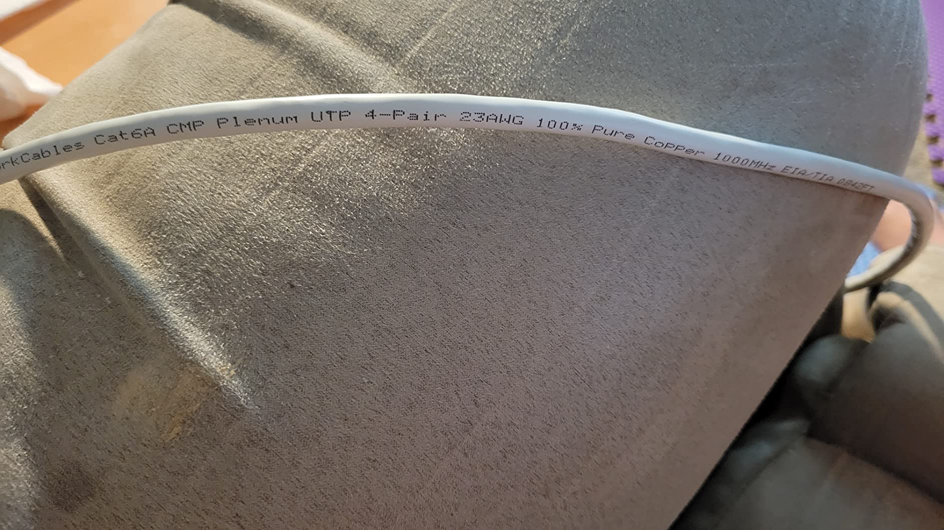 CAT6a Riser Cable 1000ft | ETL Listed 100% Solid Pure Copper | 23AWG 4UTP Pairs | 750MHz PoE++ CAT6A Cable 10Gbps High Speed for Networking, Commercial Installations & Gaming - Blue customer photo 1