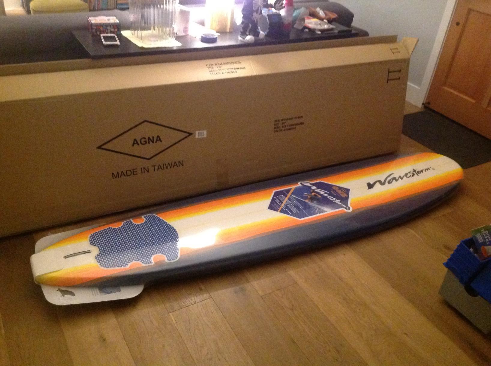 Wavestorm 8ft Surfboard // Foam Wax Free Soft Top Longboard for Adults and Kids of All Levels of Surfing, Multicolor customer photo 1