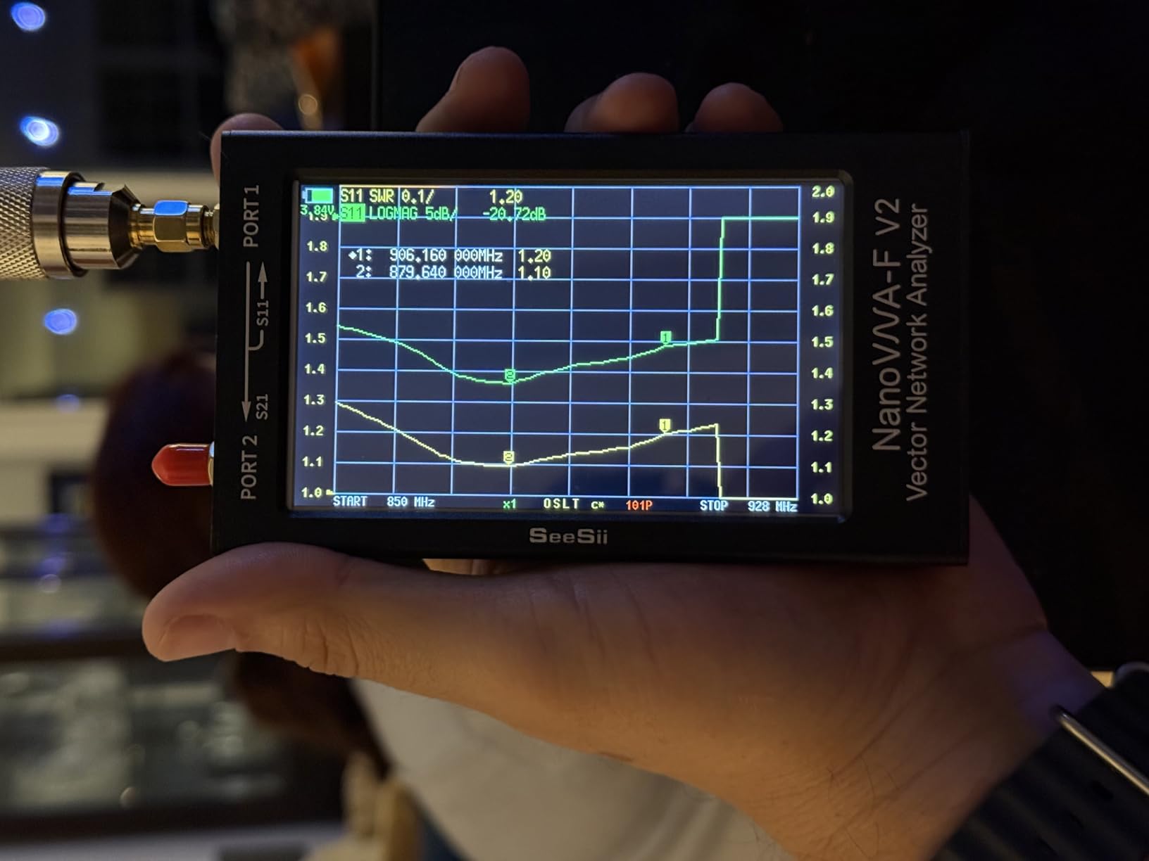 SEESII NanoVNA-F V2 Vector Network Analyzer 50kHz-3GHz | 4.3 inch, VNA Antenna Analyzer, with 5000mAh, Measuring HF VHF UHF/S-Parameter Voltage SWR/Phase/Delay/Smith Chart customer photo 1