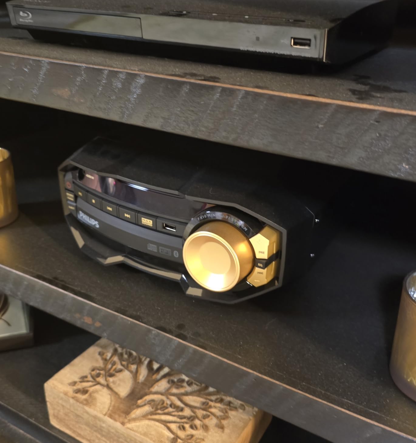PHILIPS FX10 Bluetooth Stereo System for Home with CD Player, MP3, USB, FM Radio, Bass Reflex Speaker, 230W, Remote Control Included customer photo 2