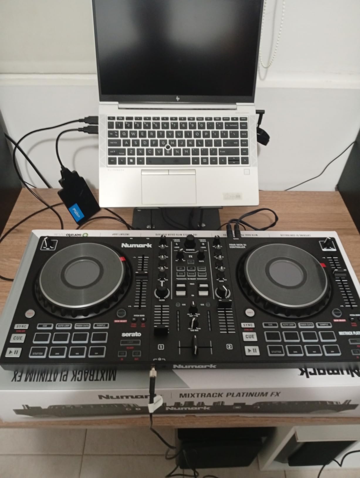 Numark Mixtrack Platinum FX DJ Controller | 4-Decks, 3-Band EQ DJ Mixer, Jog Wheel Displays, 16 Pads, 2 Effects Paddles, Audio Interface, Serato DJ Lite customer photo 2