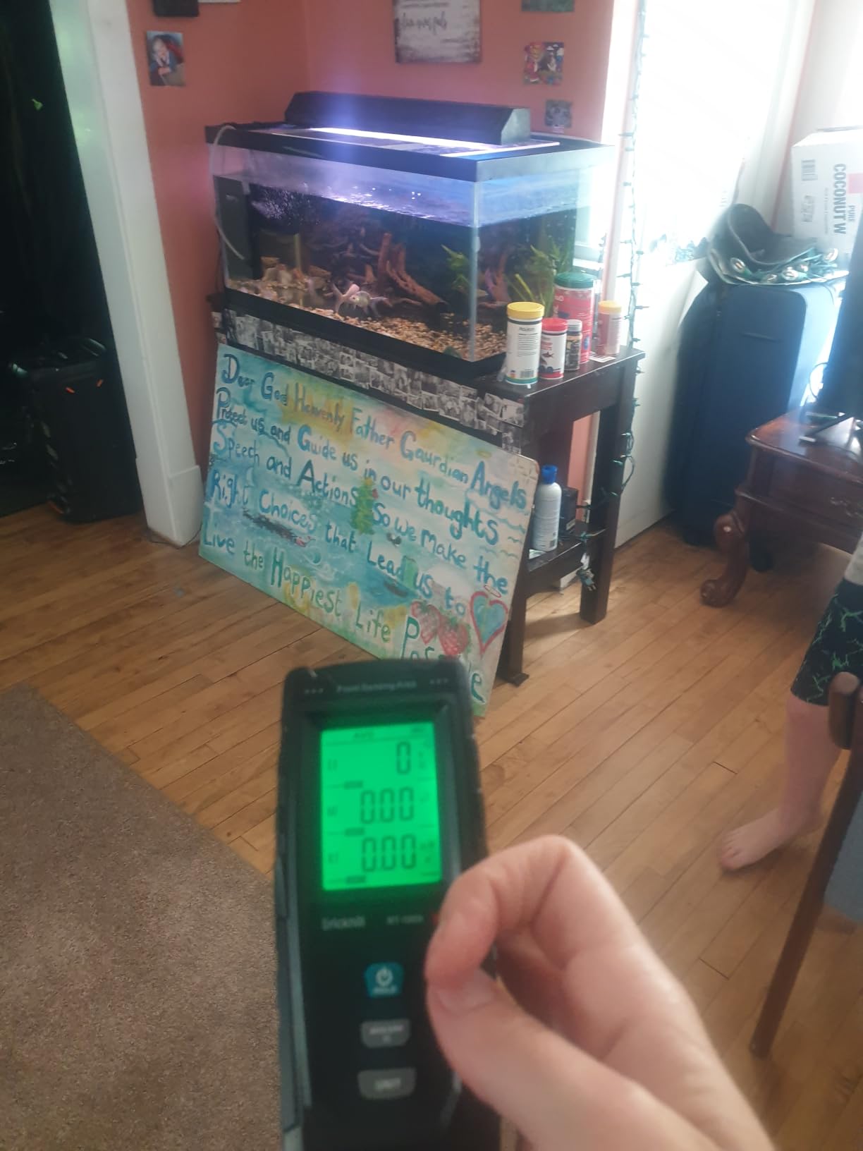 EMF Meter, Detects Electric and Magnetic Fields, Handheld Digital EMF Detector with LCD Display, Sound-Light Alarm, Rechargeable Battery for Home, Office, and Appliances (Blue) customer photo 2