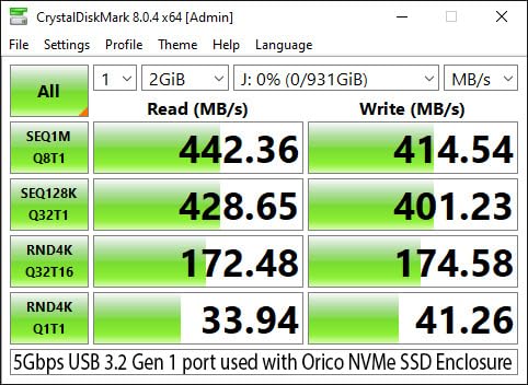 ORICO M.2 NVMe SSD Enclosure, USB 3.1 Gen 2 (10 Gbps) PCIe External Adapter NVMe Case for 2230/2242/2260/2280 M.2 SSD up to 8TB, UASP Supported - M2PV customer photo 1