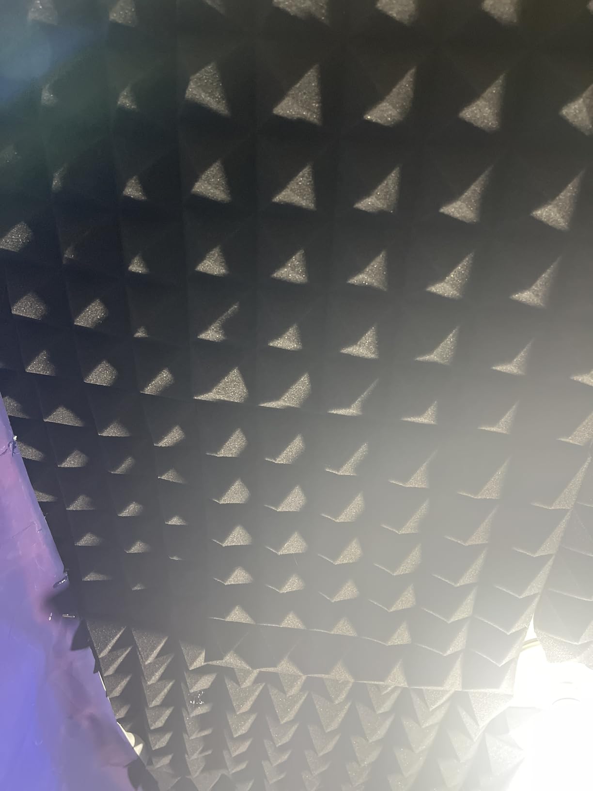 24 Pack Black 12 x 12 x 2 Inches Pyramid Designed Acoustic Foam Panels, Sound Proof Foam Panels for Walls, High Density and Flame-Retardant Acoustic Panels, Sound Panels for Recording and Home Studio customer photo 1