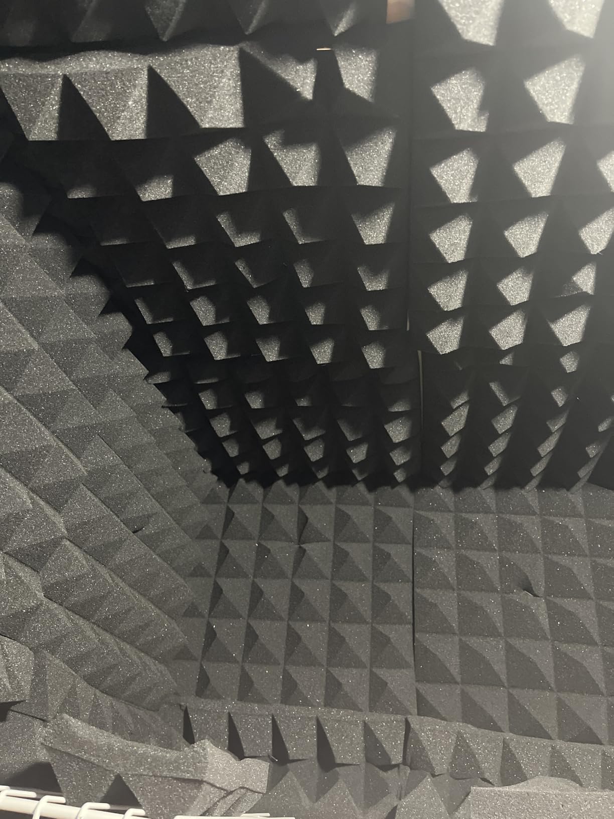 24 Pack Black 12 x 12 x 2 Inches Pyramid Designed Acoustic Foam Panels, Sound Proof Foam Panels for Walls, High Density and Flame-Retardant Acoustic Panels, Sound Panels for Recording and Home Studio customer photo 2
