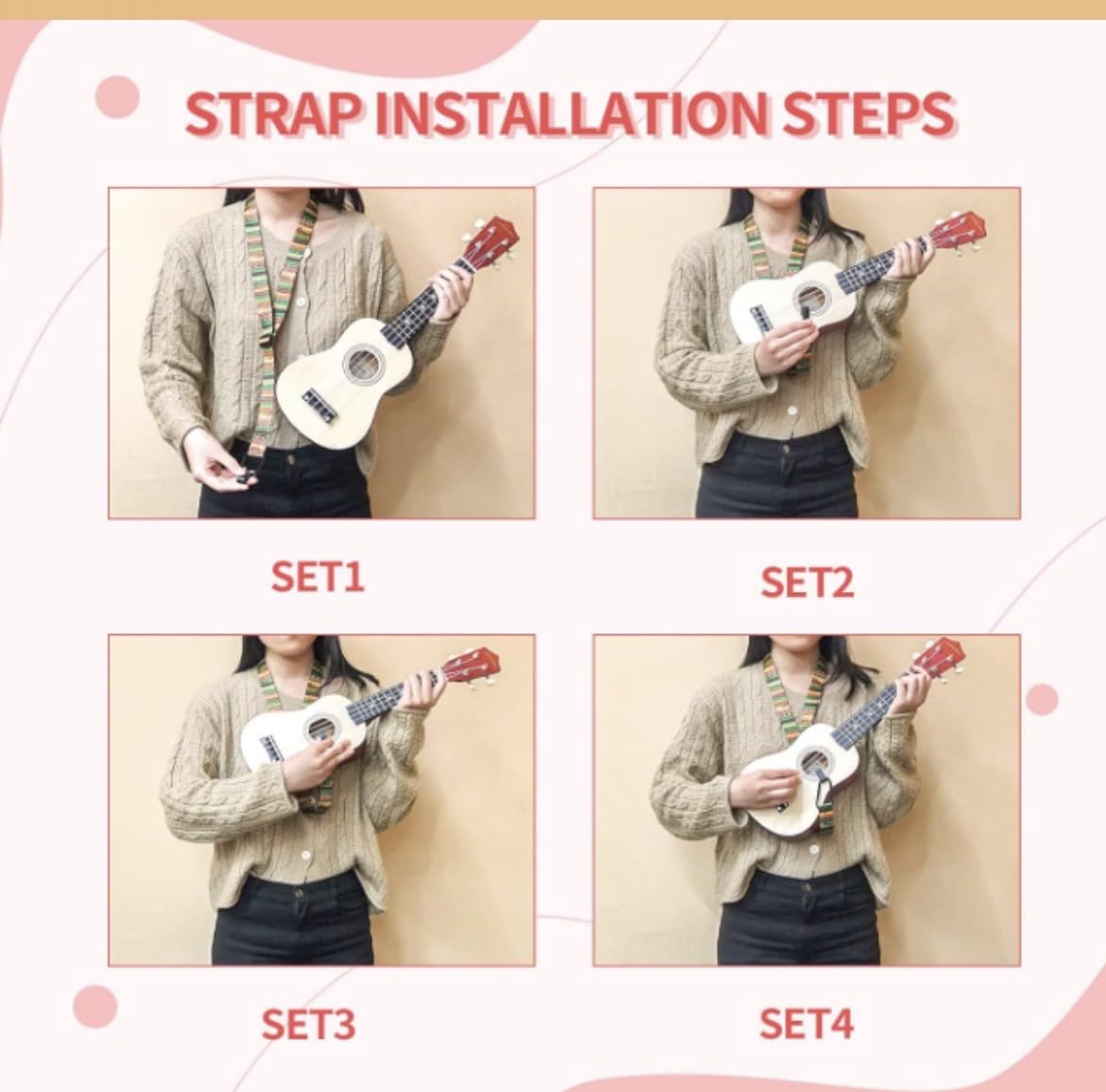 AODSK Soprano Ukulele for Beginner 21 Inch Ukelele Kit with Gig Bag Strap Tuner Nylon String 4 Picks Cloth Online Lesson Holiday Gift customer photo 1