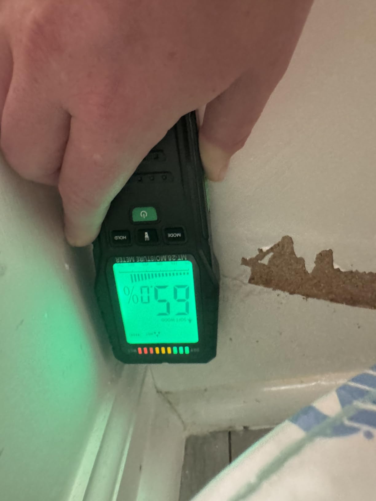 Pinless Moisture Meter for Wood Concrete Digital Wall Moisture Detector | Non Destructive, Moisture Tester, Audible Alarm & HOLD Function, Ideal for Firewood, Lumber, Home Inspections customer photo 1