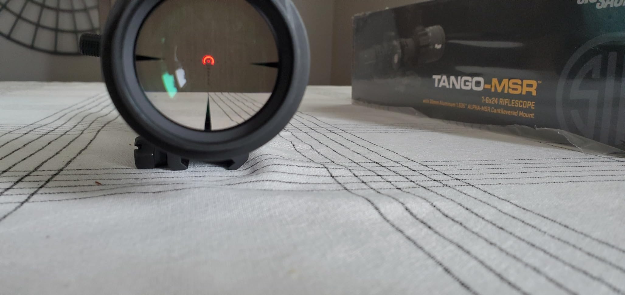 SIG SAUER Tango-MSR LPVO 1-6x24mm Waterproof Fogproof Rugged Tactical Hunting Rifle Scope | Second Focal Plane/SFP/F2 | Includes Alpha-MSR Aluminum Mount, Flip-Back Lens Covers customer photo 2