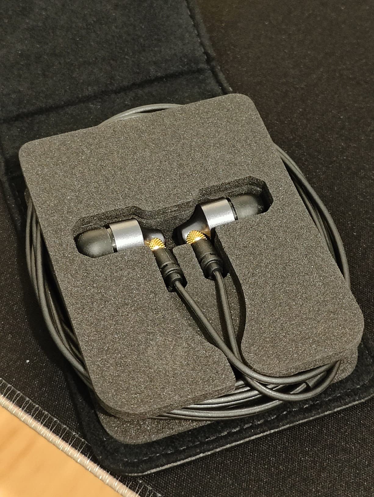 Technics Premium in-Ear Monitors IEM, High-Fidelity Wired in-Ear Earbuds - EAH-TZ700, Black/Gold customer photo 1