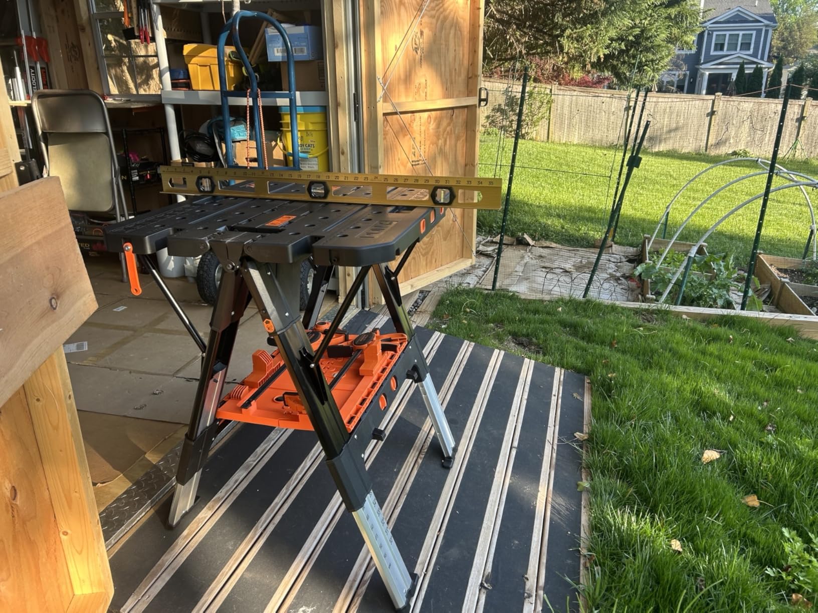 Pony Portable Folding Work Table, Workbench & Sawhorse | 2-in-1 Design, 31