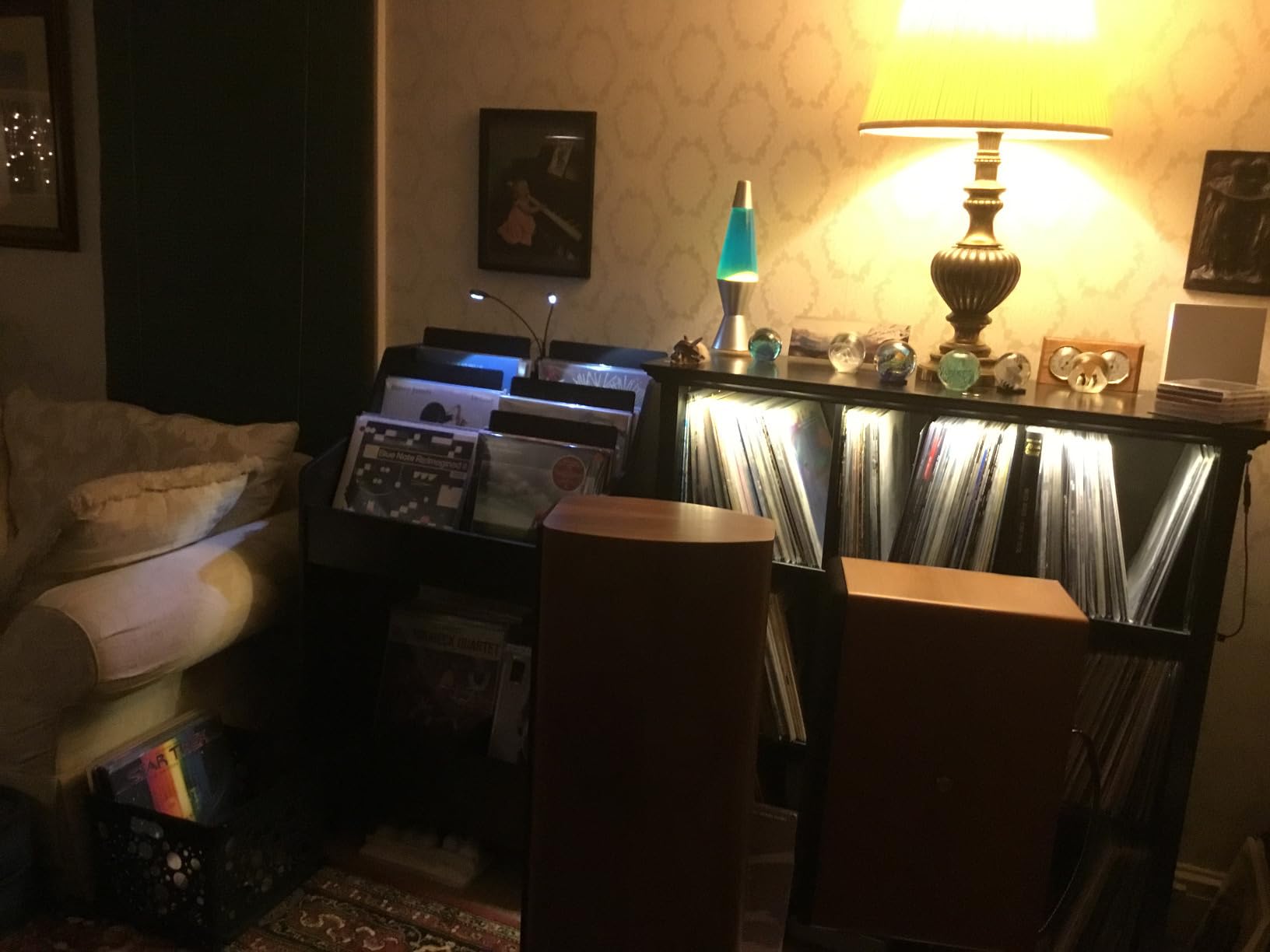 Crosley Furniture Liam Vinyl Record Storage Stand, Tiered Storage Shelves for Records, Walnut customer photo 1