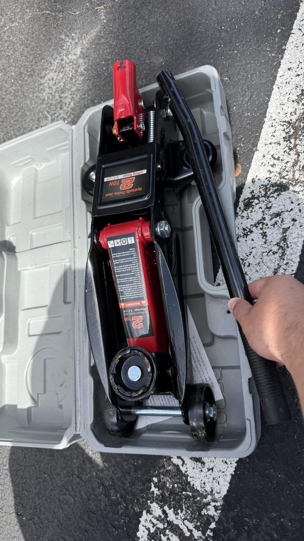 DNA Motoring TOOLS-00234 Low Profile Hydraulic Trolley Service/Floor Jack, 2 Ton (4000 lbs) Capacity, Lifting Range 5.1