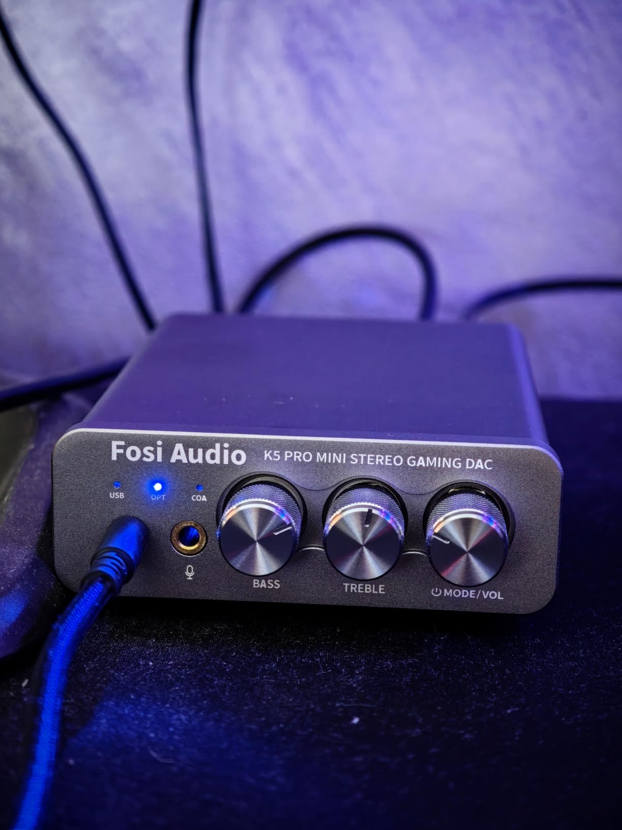Fosi Audio K5 Pro Gaming DAC Headphone Amplifier Mini Hi-Fi Stereo Digital-to-Analog Audio Converter USB Type C/Optical/Coaxial to RCA/3.5MM AUX for PS5/PC/MAC/Computer customer photo 2