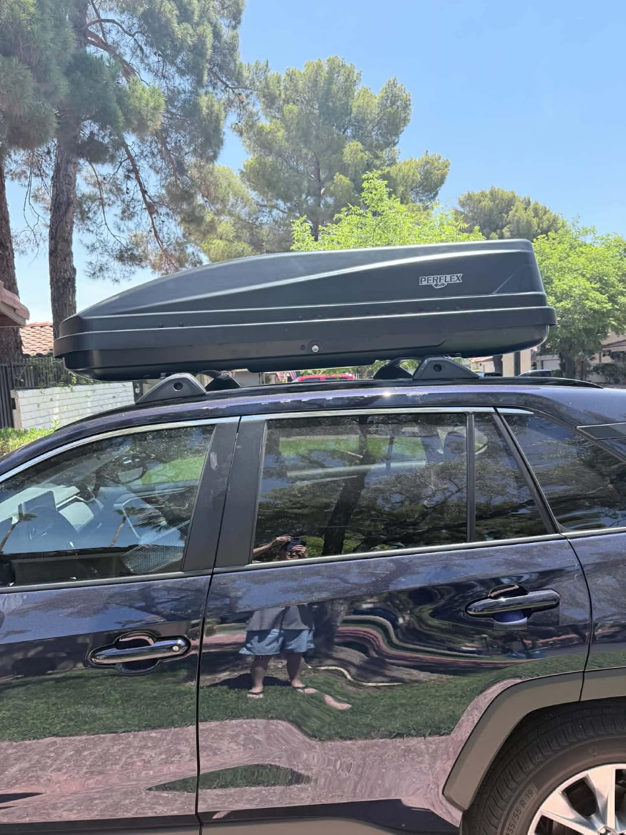 Perflex Exclusive Rooftop Cargo Box Carrier Large 17.7 Cubic Feet Car Top Mount Travel Luggage Storage, Dual Side Opening customer photo 1