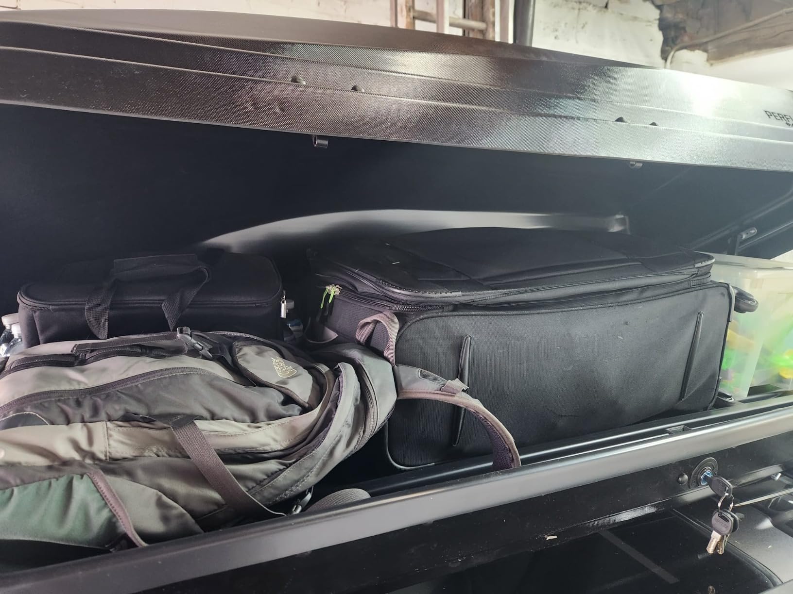 Perflex Exclusive Rooftop Cargo Box Carrier Large 17.7 Cubic Feet Car Top Mount Travel Luggage Storage, Dual Side Opening customer photo 2