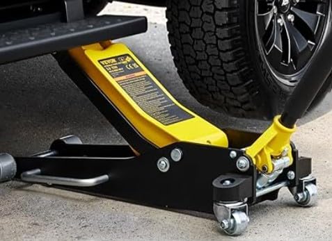 VEVOR 3 Ton Low Profile Aluminum & Steel Racing Floor Jack | Dual Pistons Quick Lift Pump, Sport Utility Vehicle, Lifting Range 3-6/11