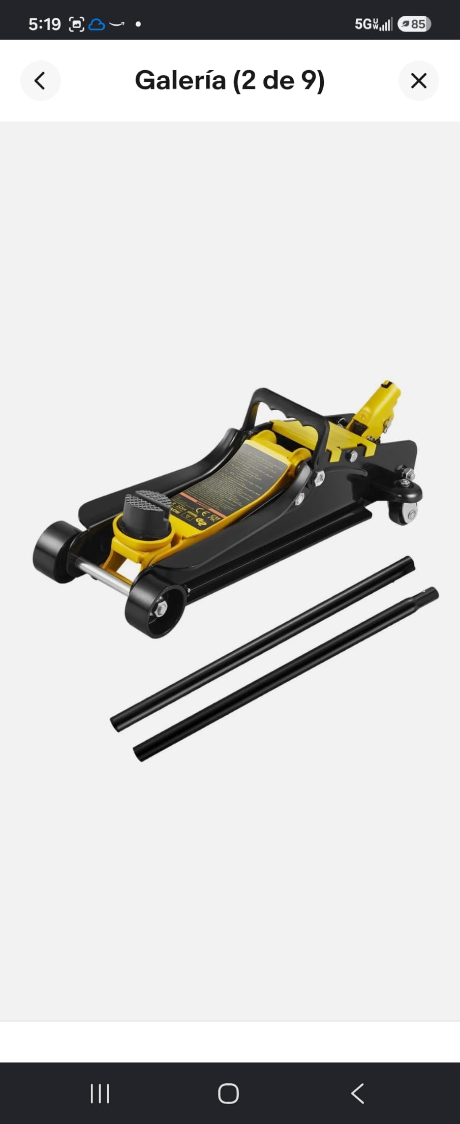 VEVOR 2.5 Ton Low Profile, Heavy-Duty Steel Racing Floor Jack with Single Piston Lift Pump, Lifting Range 3.35