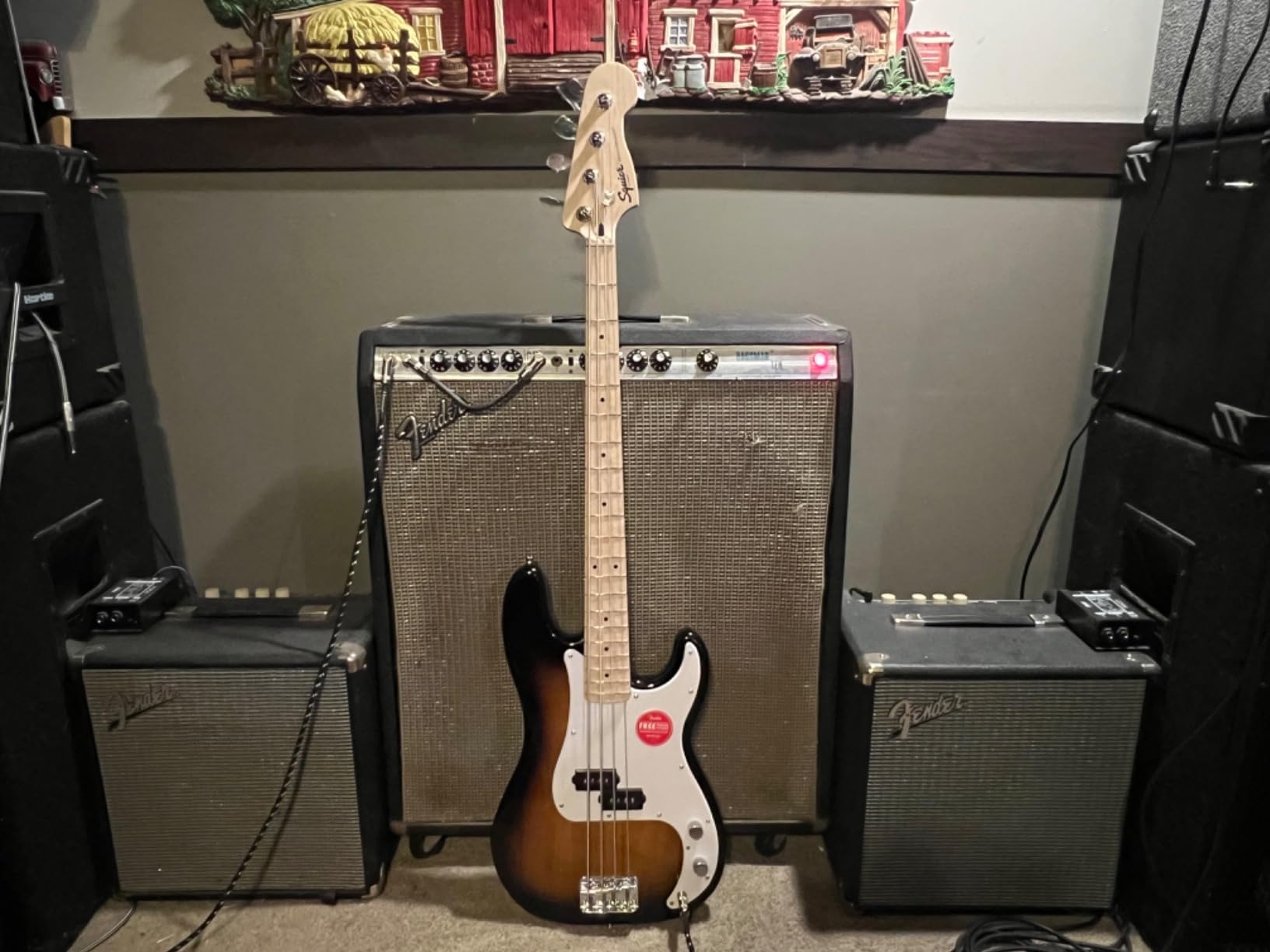 Squier Sonic Precision Bass Guitar, Maple Fingerboard, California Blue customer photo 1