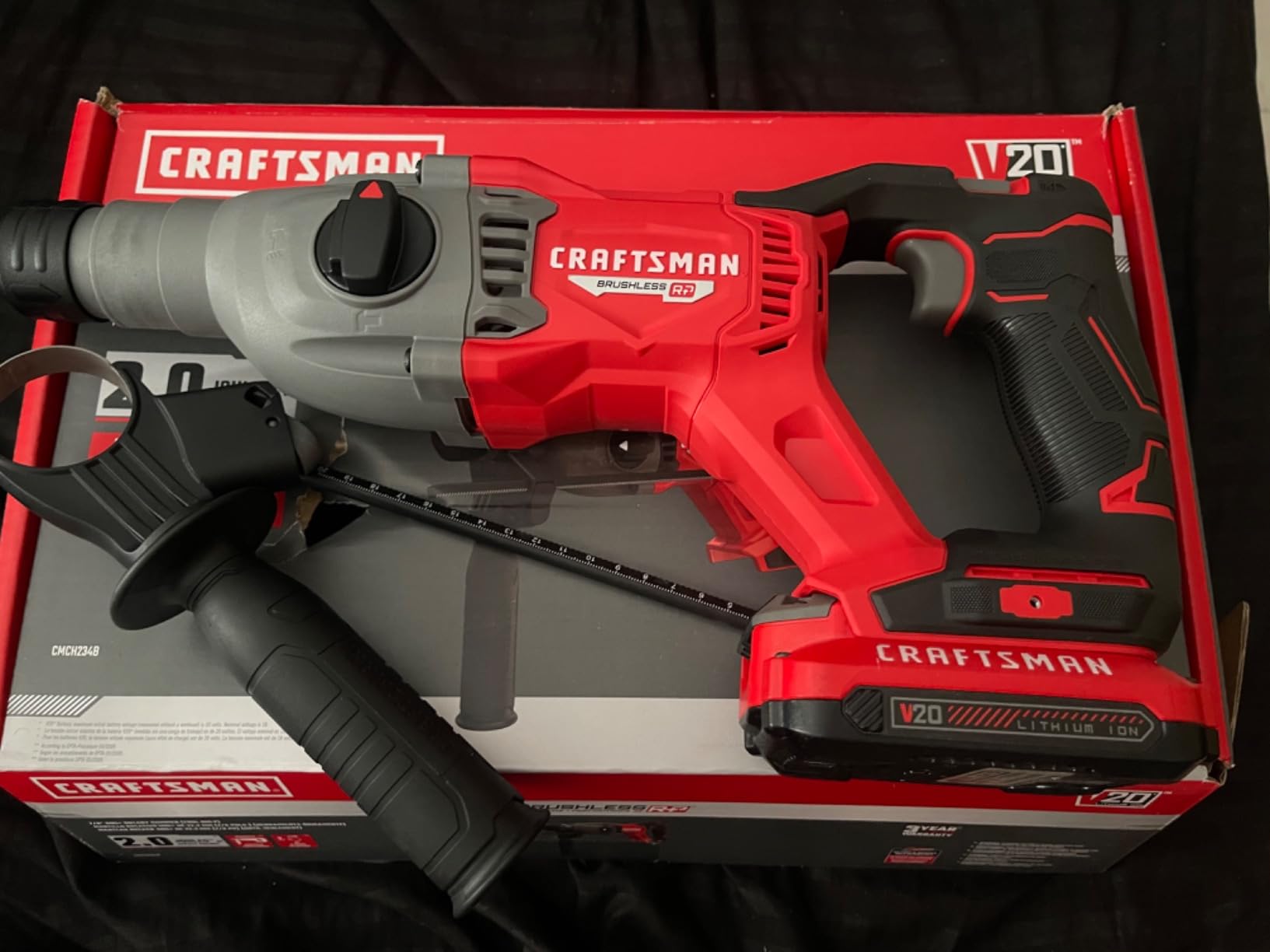 CRAFTSMAN V20 RP SDS Rotary Hammer Drill, Cordless, 7/8 inch, 2 Joules, Bare Tool Only (CMCH234B) customer photo 1