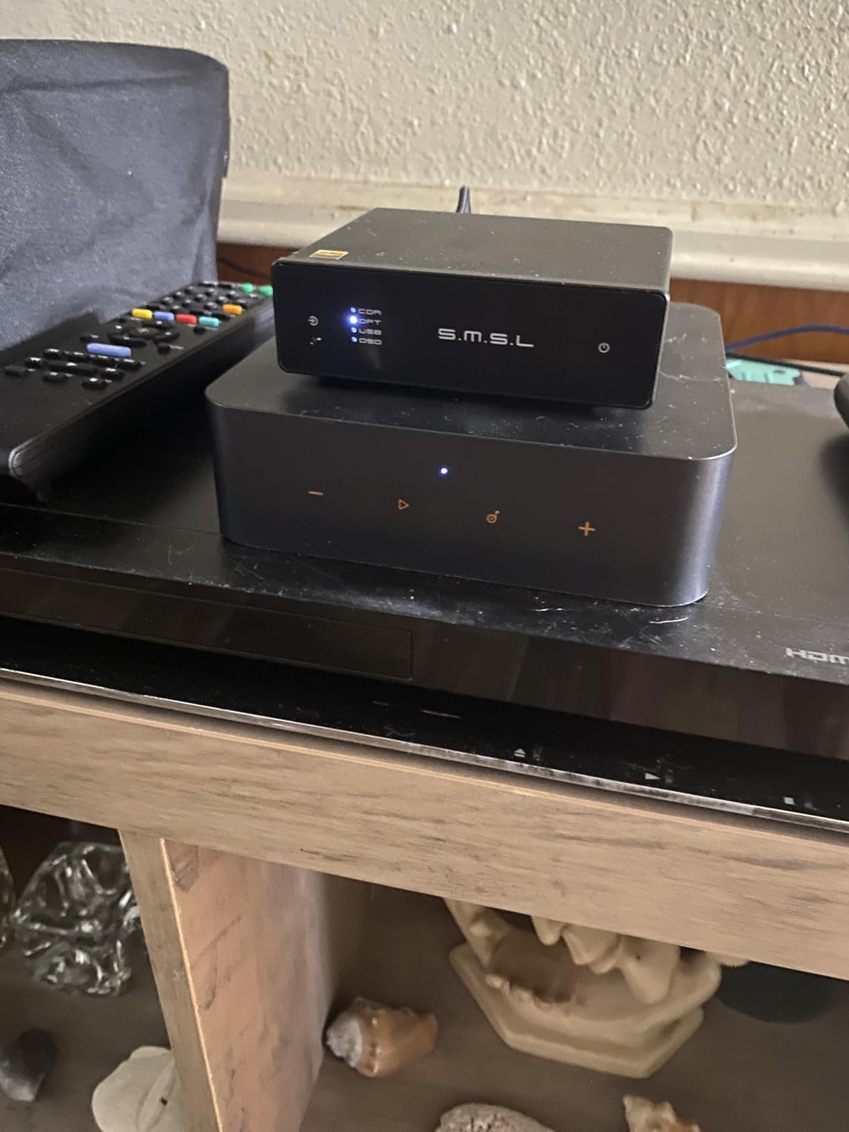 SMSL D1 Hi-Res Audio DAC Rohm BD34352EKV chip Touch Control RCA output 768kHz/32bit DSD512 THD+N 0.00038%, Audio DAC Dual USB/Optical/Coaxial Input SNR126dB for Phone/pad/PC/TV/DVD Home Desktop DAC customer photo 2