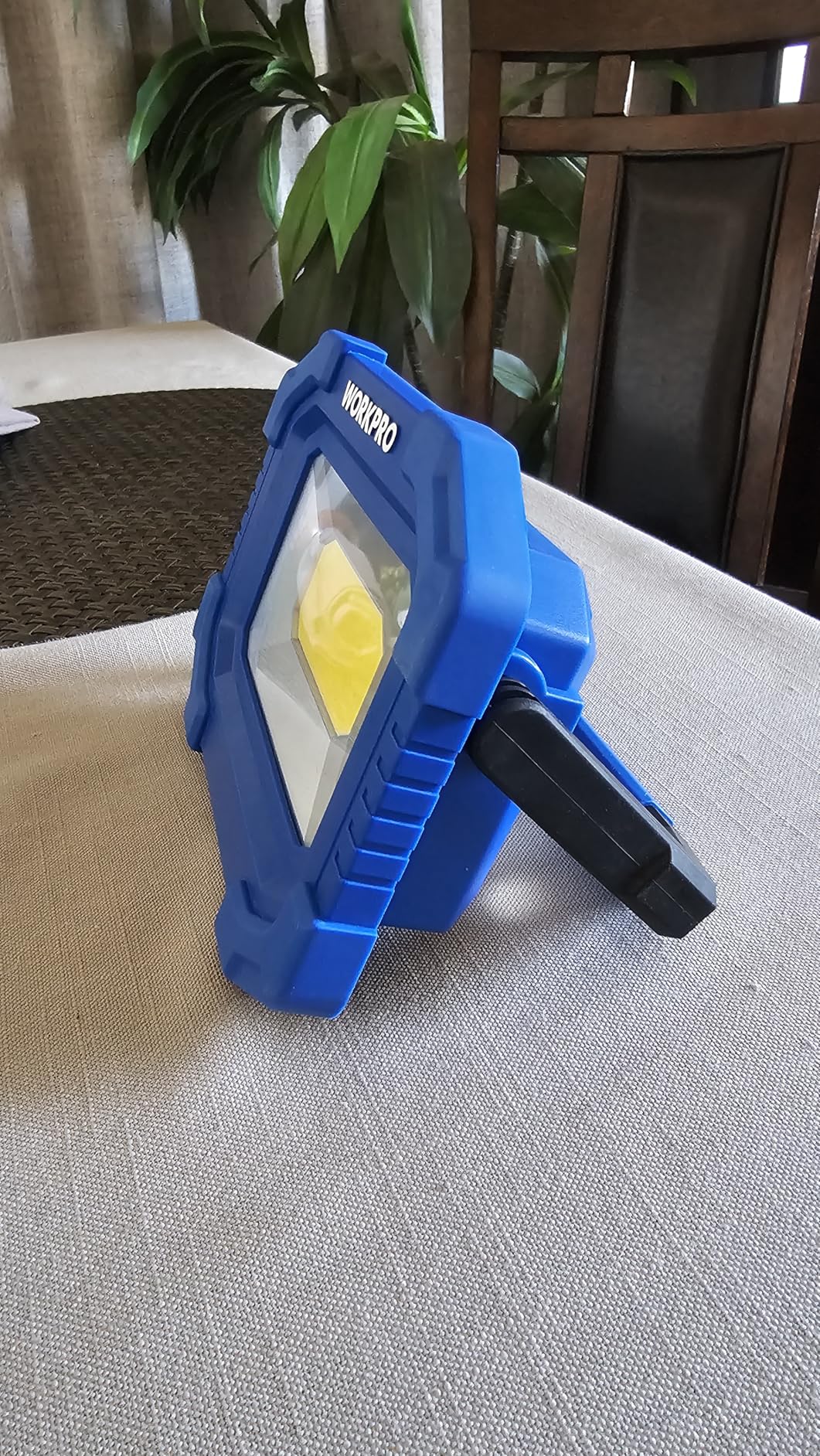 WORKPRO LED Work Light, Rechargeable Magnetic Work Lights with Stand, Portable 2000LM COB Flood Light for Camping, Fishing, Car Repair, Job Site Lighting, Hiking, 4 Modes, 2 Pack customer photo 2