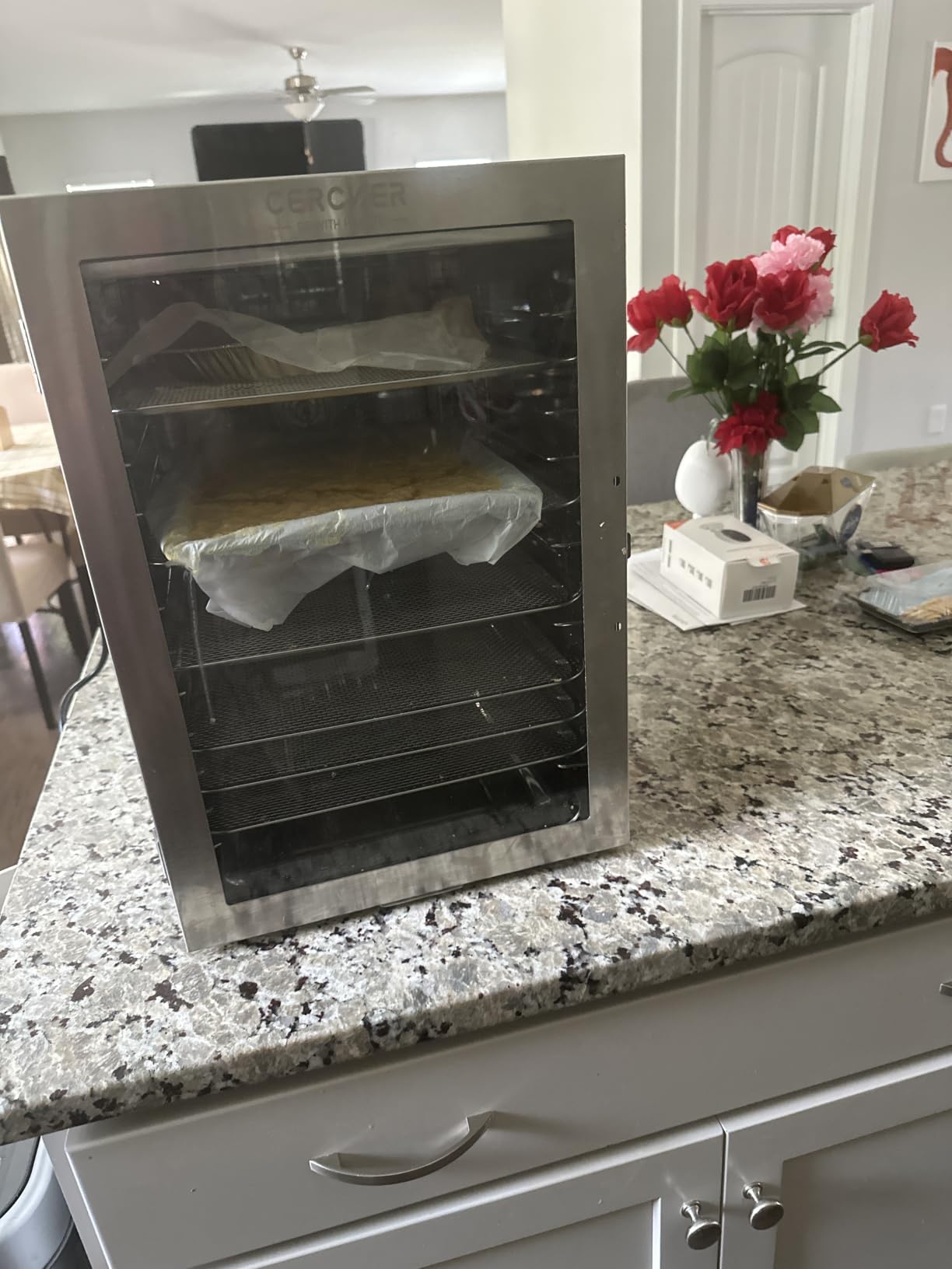 Food-Dehydrator Machine 12 Stainless Steel Trays, 10.9ft² Meat Dehydrator for Jerky, 800W Dryer for Herbs, 190ºF Temperature Control, 24H Timer, Powerful Drying Capacity for Fruits, Yogurt customer photo 1
