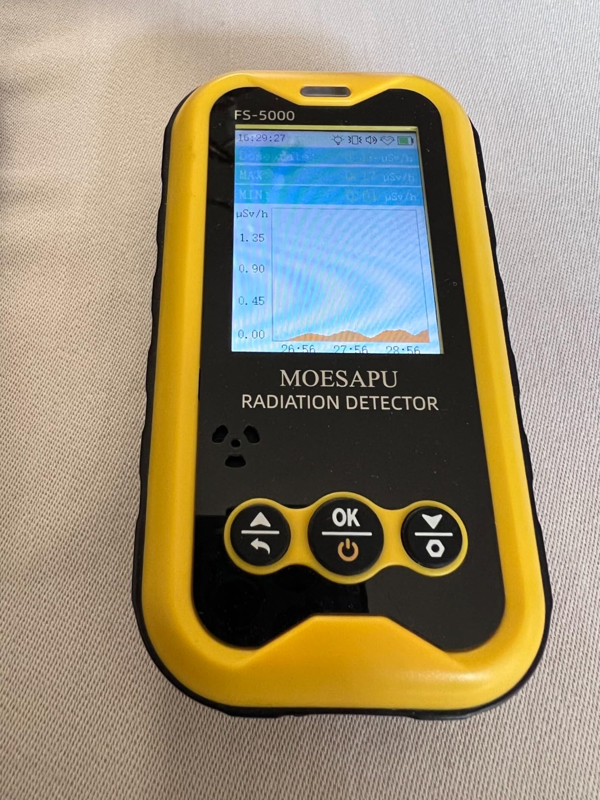 MOESAPU Geiger Counter Nuclear Radiation Detector, Rechargeable Handheld Radioactive Dosimeter with 2.4