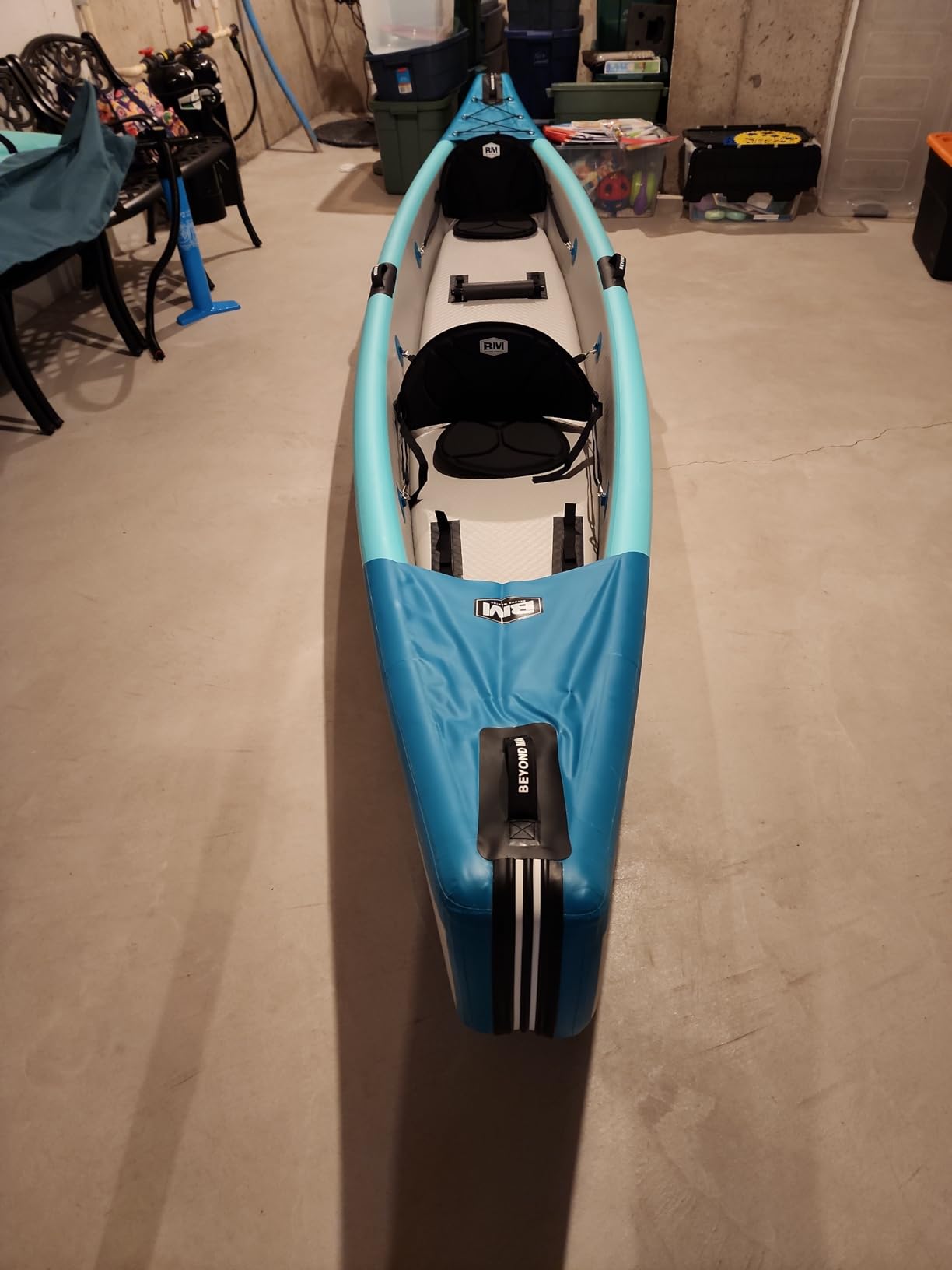 BEYOND MARINA Inflatable Kayak 1 & 2 & 3 Person Adult- Full Drop Stitch Kayak with Aluminum Paddles, Seats, Footrests, Pump, Fins customer photo 2