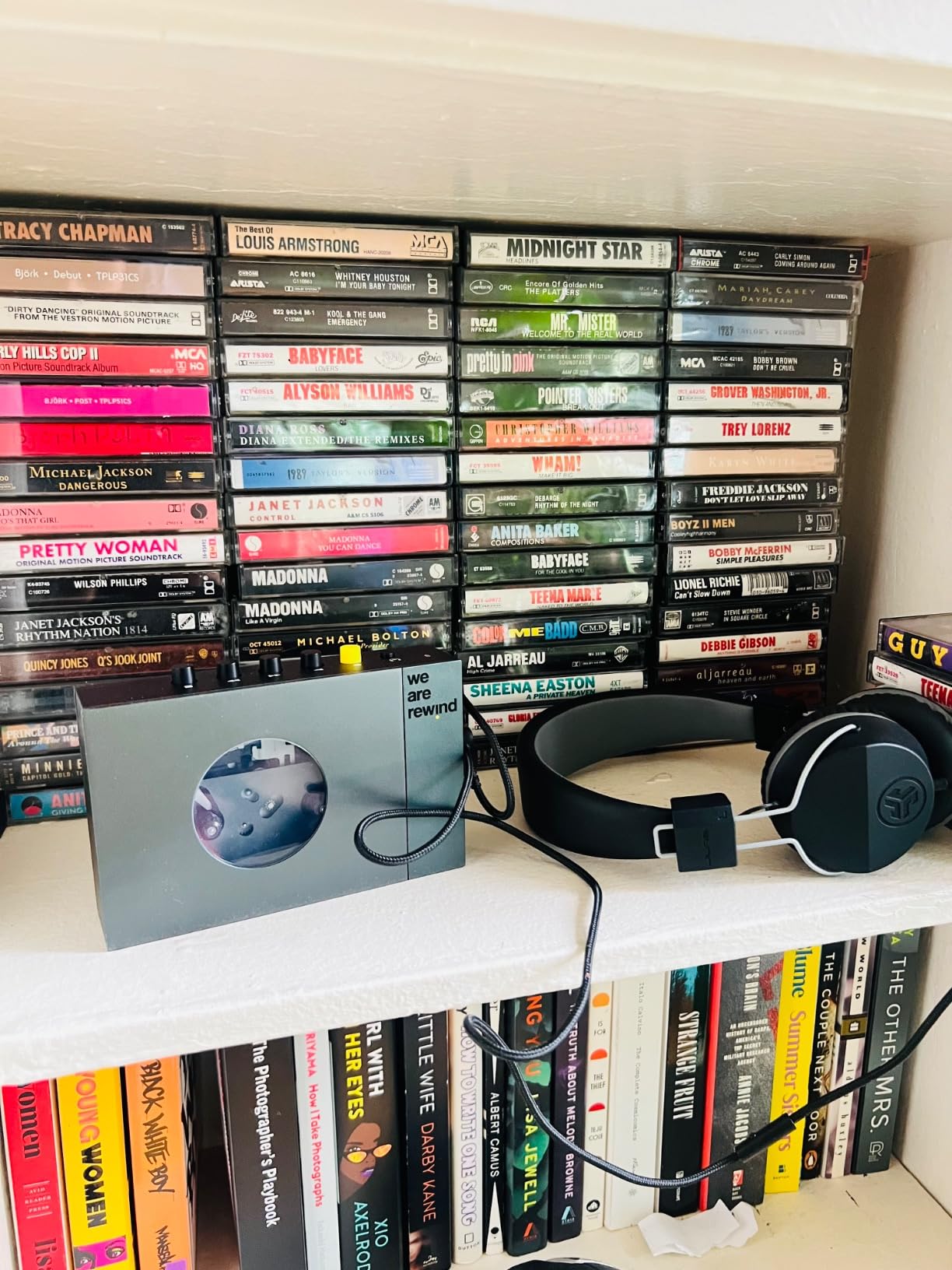 We Are Rewind Portable Cassette Player - Cassette Tape Recorder with Bluetooth Connection Speaker or Headphones, 3.5mm Audio Cable - Vintage Design Cassette Player & Recorder - (Keith, Grey) customer photo 1