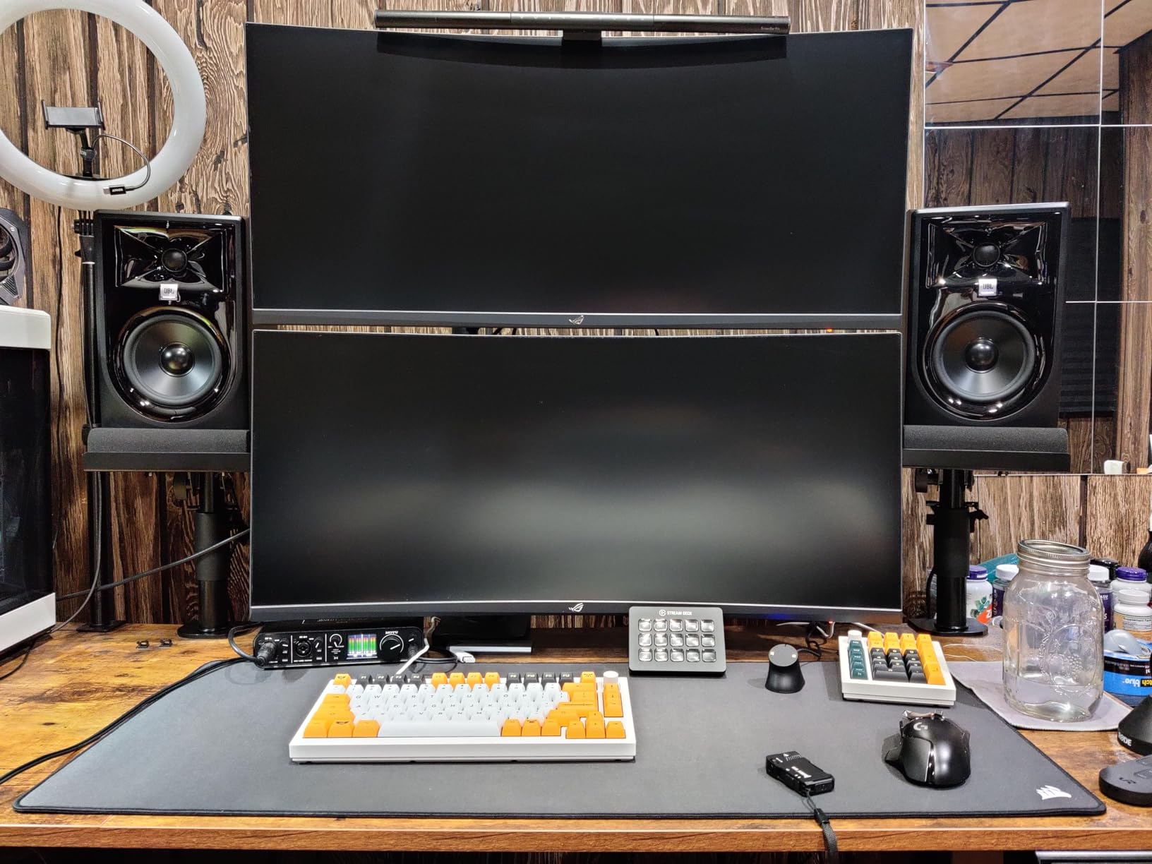 Liquid Stands Studio Monitor Stands - Music Studio Desktop Speaker Stand - 2 Pack 12x9 Clamp-on Adjustable Short or Tall Speaker Support for Music Booth Desk Audio Monitor Stand Mount with Tilt customer photo 2