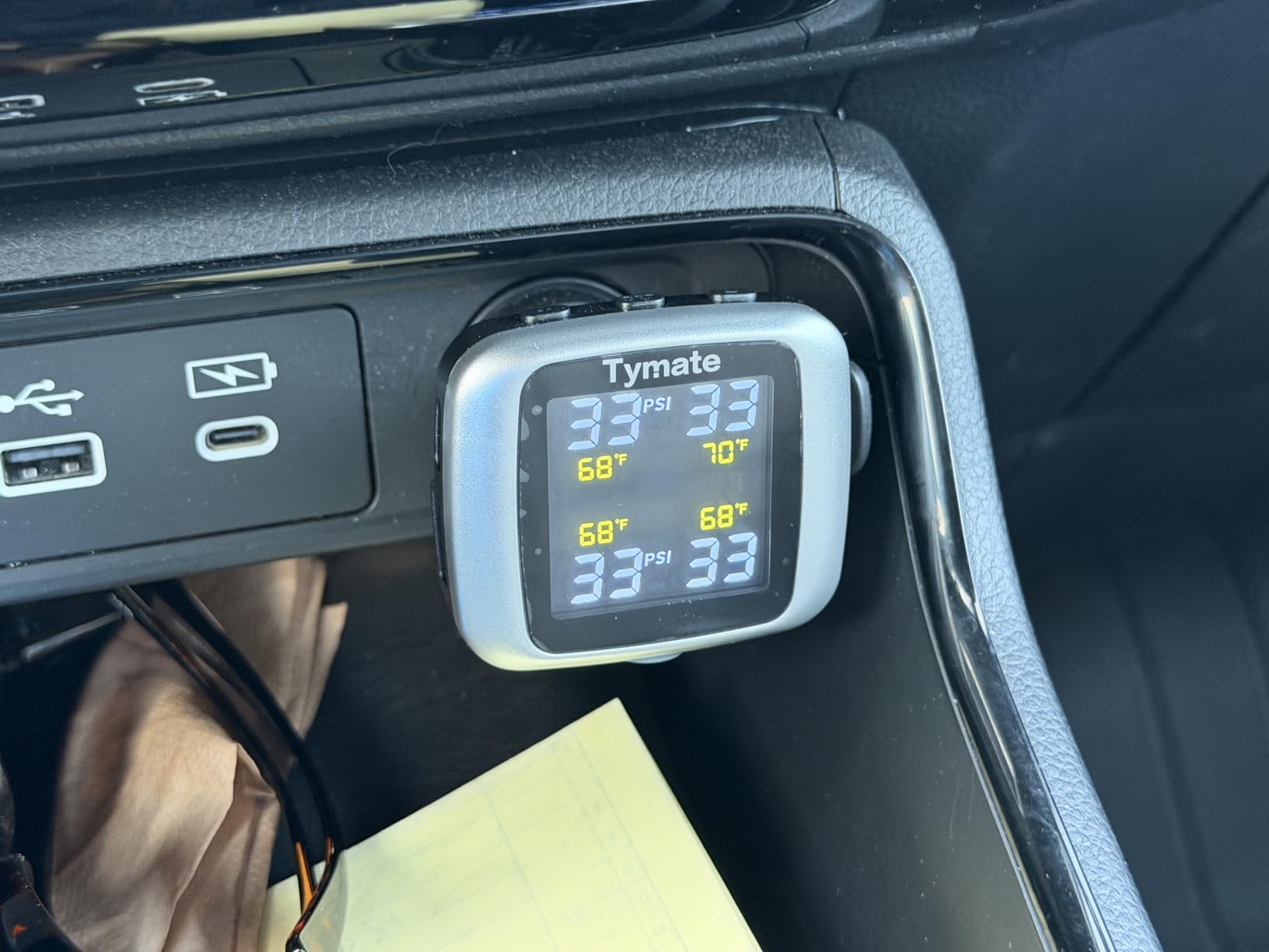 Tymate TM7 Tire Pressure Monitoring System, Wireless TPMS with 4 External Sensors & 6 Alarm Modes, Colorful Display, Real-time Tire Pressure Monitor System, Ideal for RV SUV MPV Truck Sedan(0-144 PSI) customer photo 1