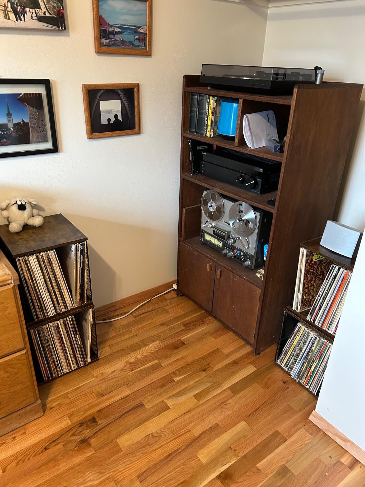 2 Cubes Record Holder Shelf Storage Furniture, Wooden Vinyl Record Storage | Modular Stackable, 80-110 Vinyl Album, Visualize Storage Box Cube, Organizer Crate Cabinet customer photo 1