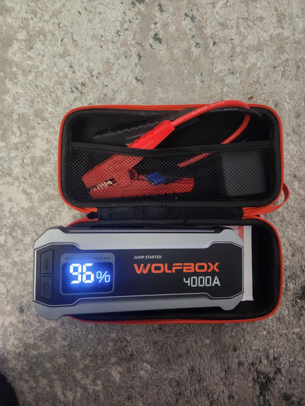 WOLFBOX 4000A Jump Starter, 12V Car Battery Jumper Starter Portable with 65W Quick Charger customer photo 2