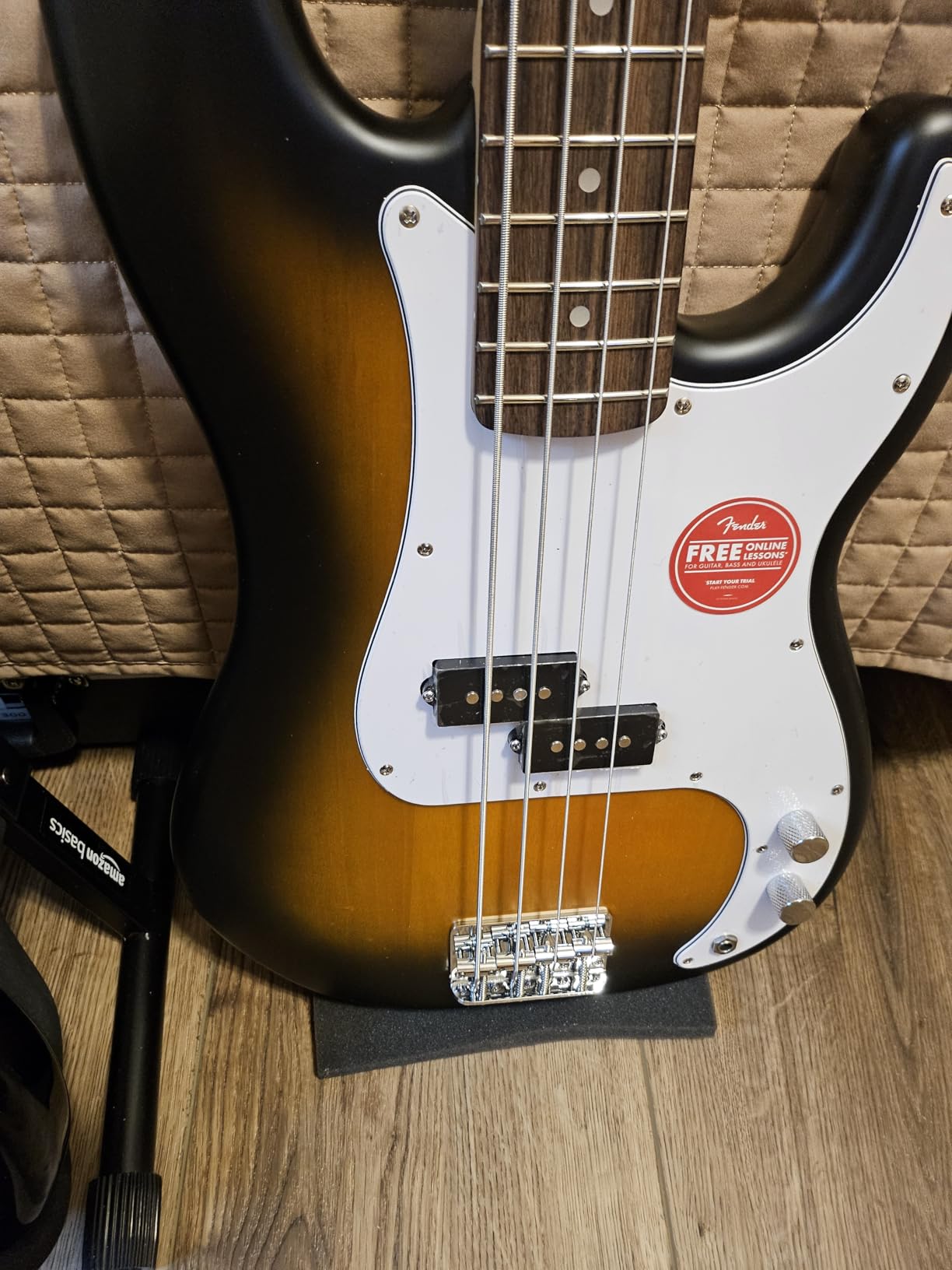 Fender Squier Debut Series Beginner Precision Bass Guitar, 2-Color Sunburst customer photo 1
