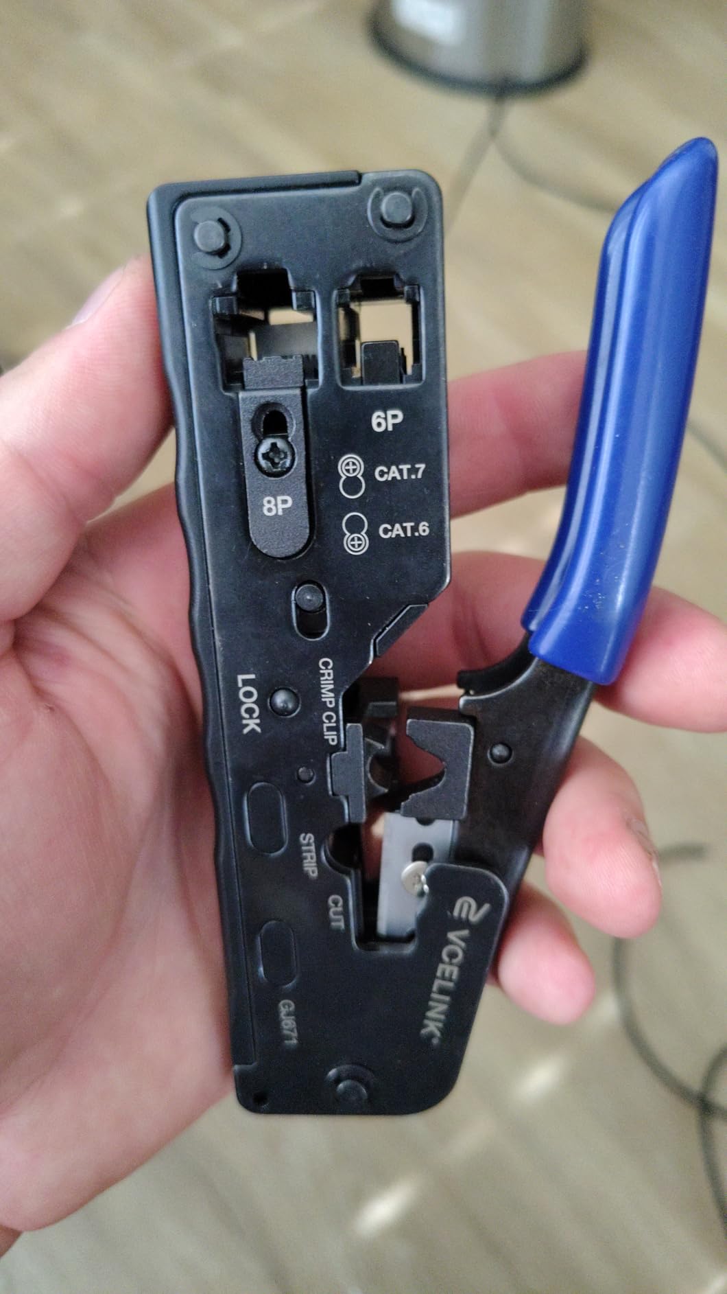 VCELINK RJ45 Crimp Tool Professional Kit, All-In-One Ethernet Tool with Bag | Compatible with CAT7 CAT6A CAT6 CAT5e CAT5 Screw Adjustable Design Crimper Includes Punch Down Tool for Complete Solution customer photo 2