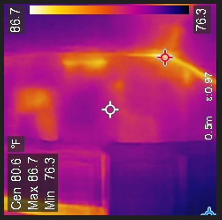 HF96 Thermal Camera with AI Scene Detection, Laser Pointer, 240x240 Super Resolution, -4°F~1022°F, Thermal Imaging Camera for HVAC Electrical Building Inspection,25Hz Infrared Camera,11h Runtime customer photo 2