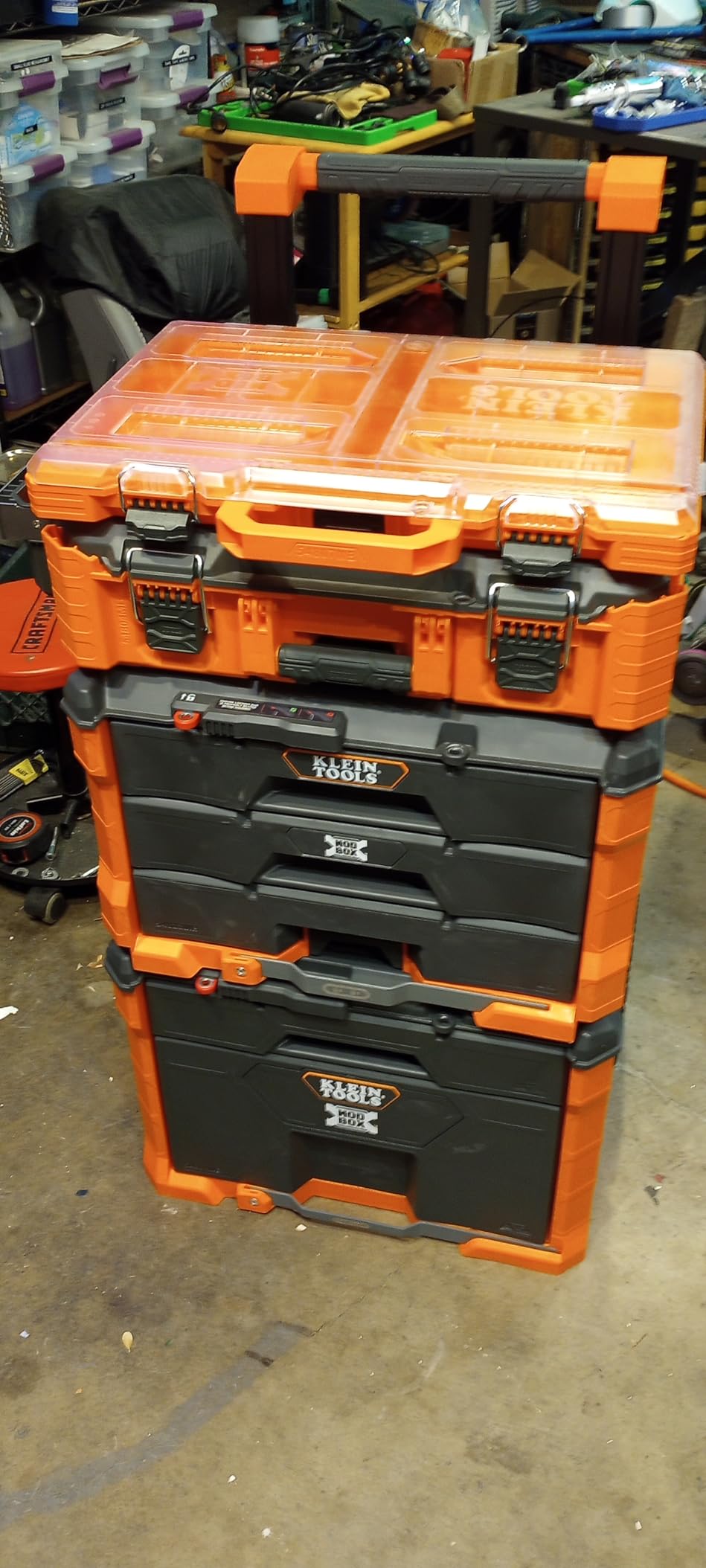 Klein Tools 54823MB MODbox 3-Drawer Tool Box Organizer, Heavy-Duty Tool Storage, Stackable Module, 50-Pound Capacity customer photo 1