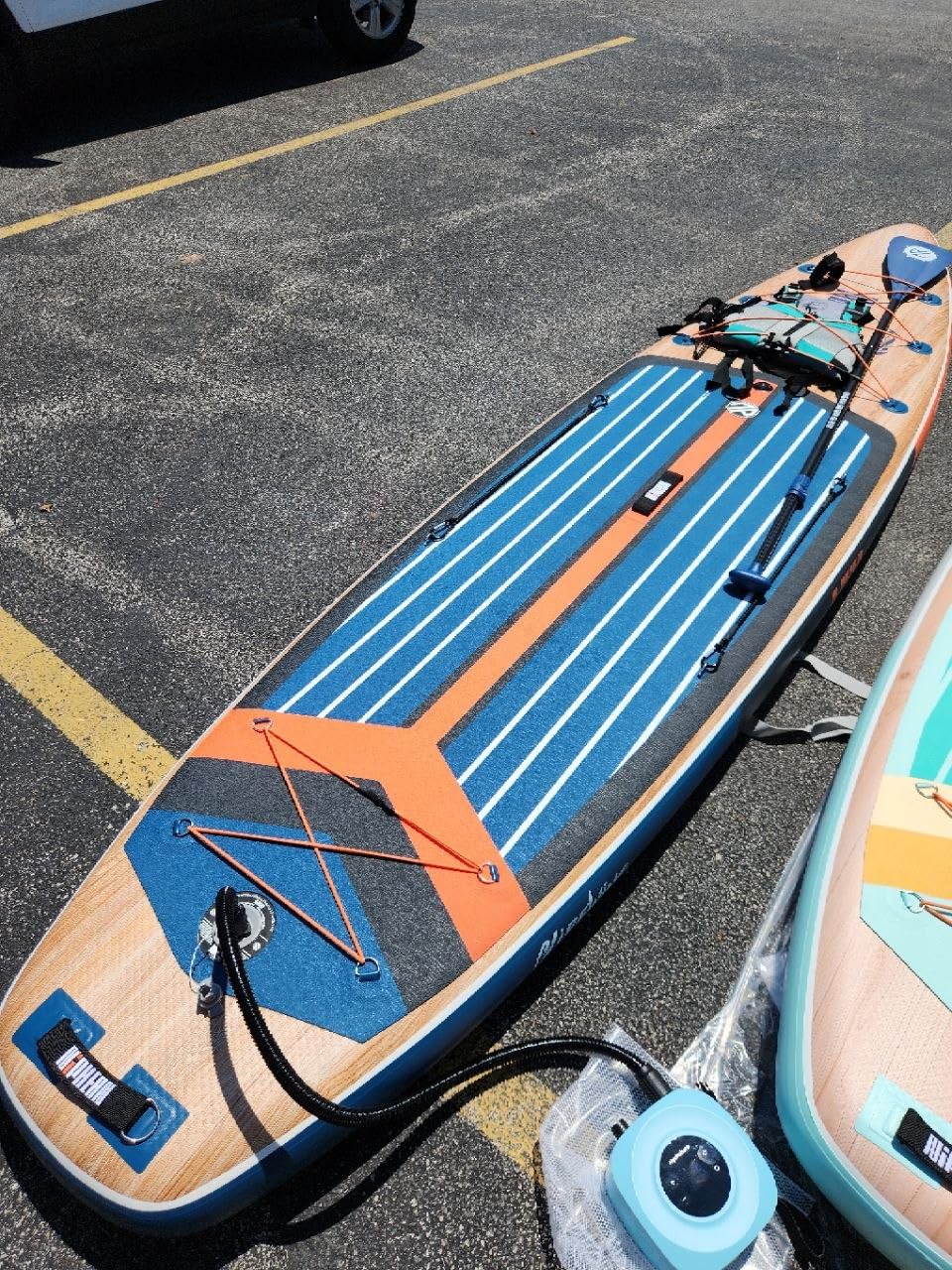 Niphean (Extra Large) Inflatable Paddle Board, SUP for 2+1 People/Family 500lbs Capacity Stand Up Paddle Board with SUP Accessories, StabilTrac Fin Non-Slip Paddleboard for Adults customer photo 2