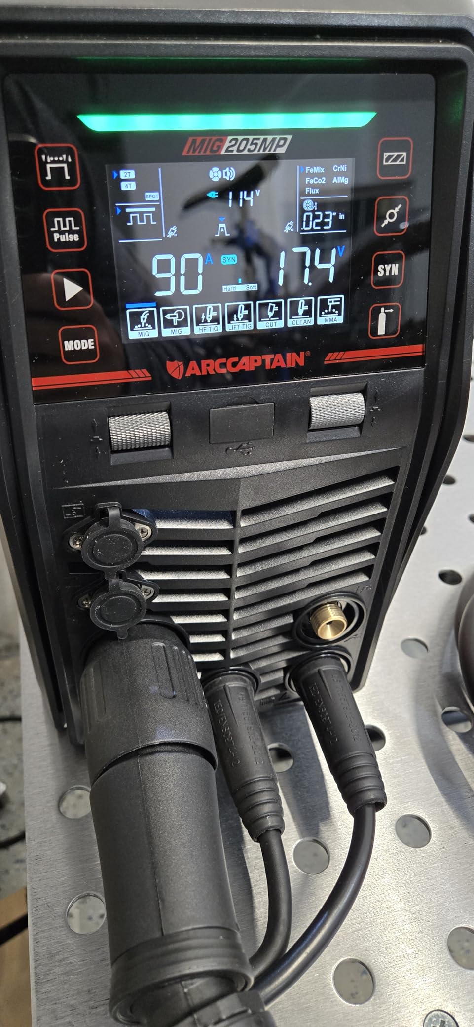 ARCCAPTAIN MIG205MP MIG Welder 9 IN 1 iControl APP Control Plasma Cutter/Pulsed MIG/Flux Core/Spool Gun/DC HF/Lift TIG/Clean/Stick Aluminum Welding Machine 120/240V Dual Voltage Multiprocess Welder customer photo 2