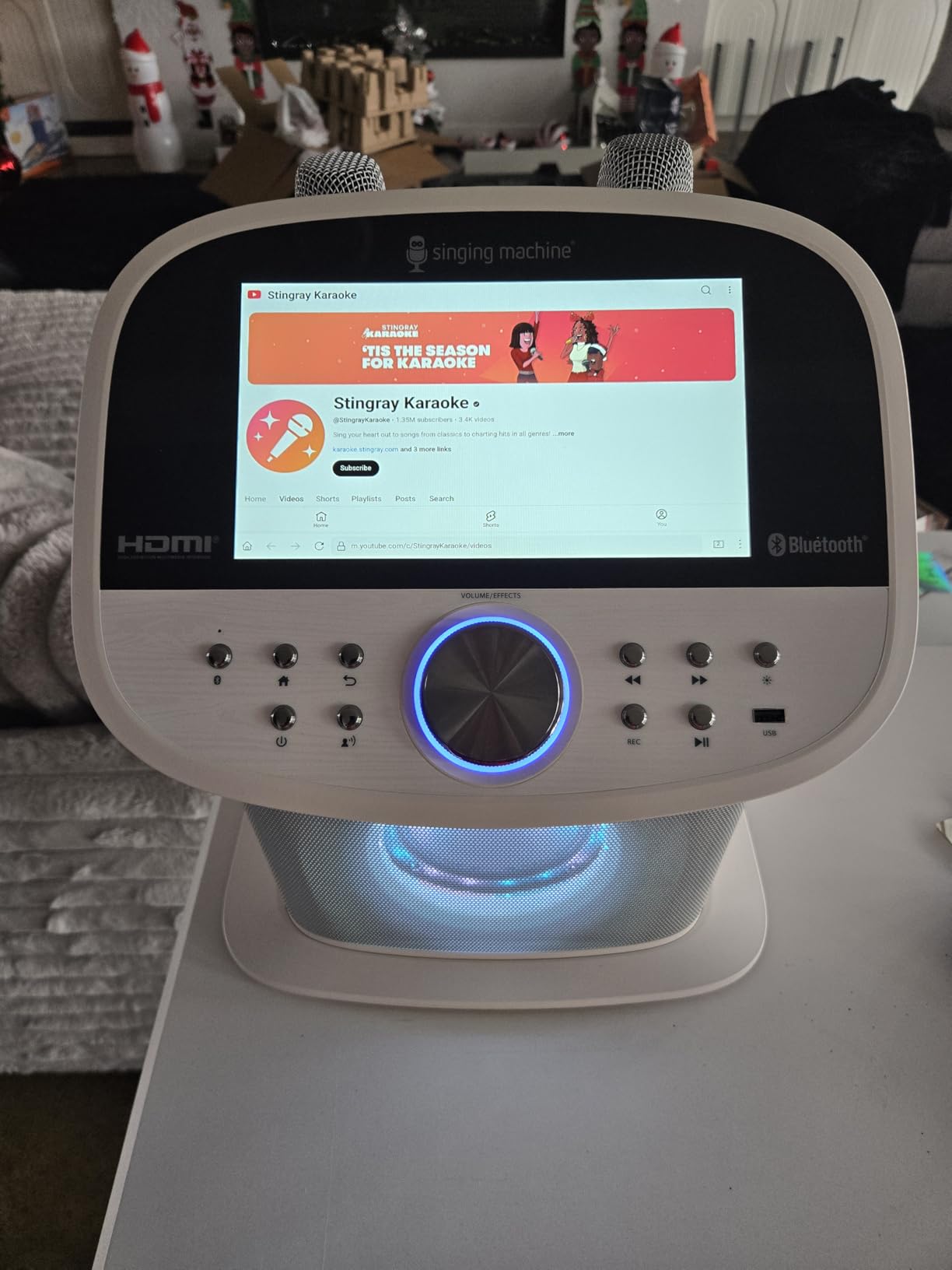 Singing Machine Karaoke Machine Screen, WiFi, Music Apps, 2 Microphones | All-in-One Karaoke Adults/Kids, Built-in Screen, 2 Wireless Mics, WiFi Enabled, App Compatible YouTube/Spotify, Home/Parties customer photo 2