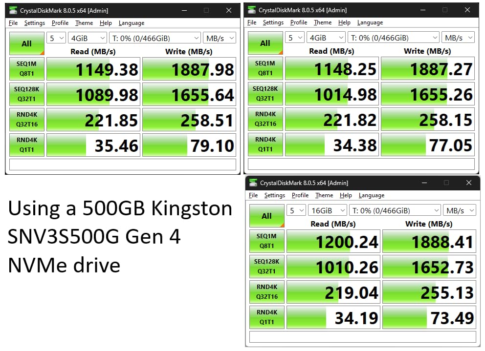 UGREEN 20Gbps M.2 NVMe SATA SSD Enclosure, 8TB USB C External NVMe M.2 Enclosure Compatible with USB 3.2 Gen2*2 Support UASP Trim for M/B+M Key SSD in Size of 2230/2242/2260/2280 customer photo 1