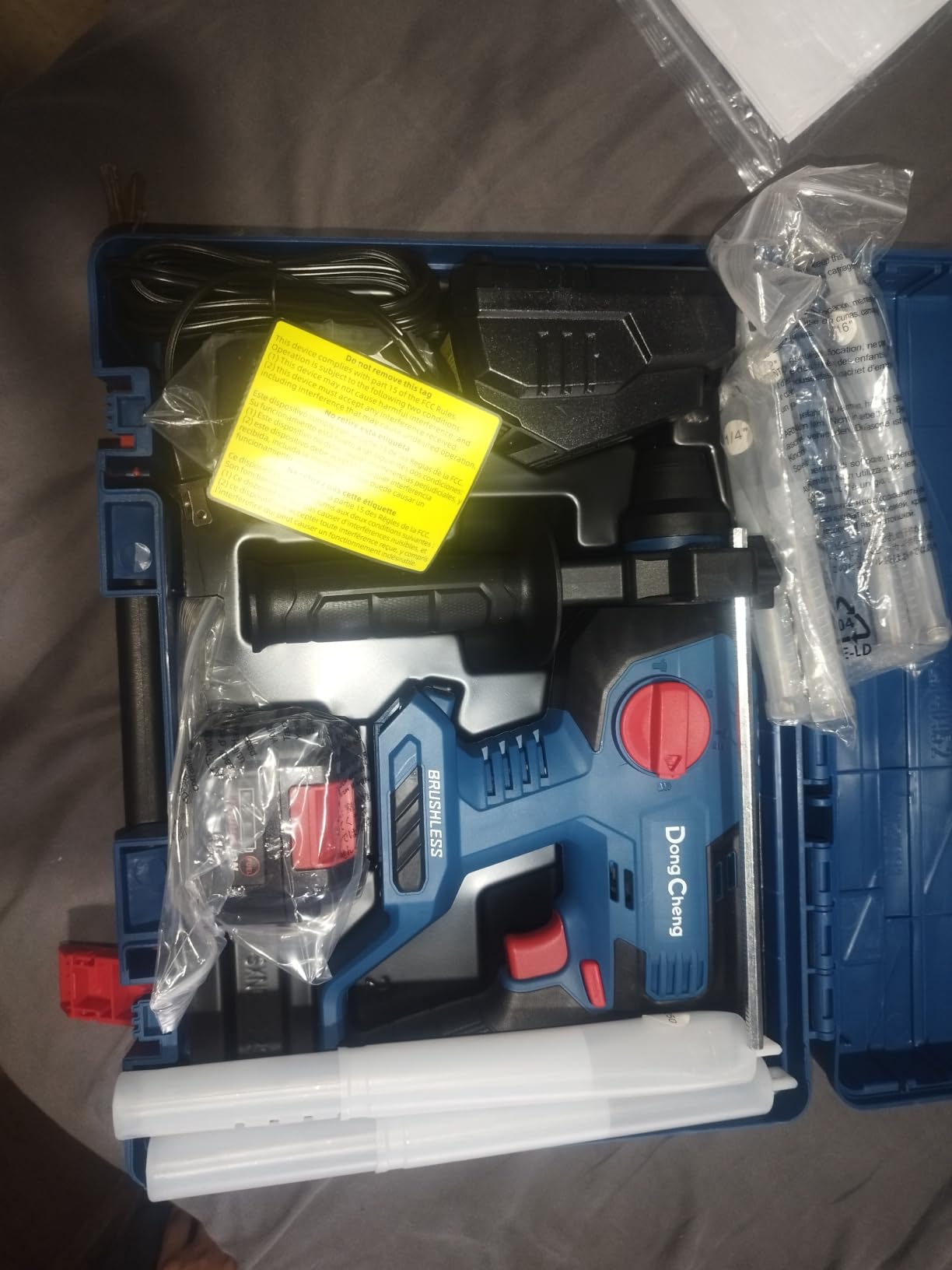 DongCheng 20V Max Brushless Rotary Hammer Drill, 7/8