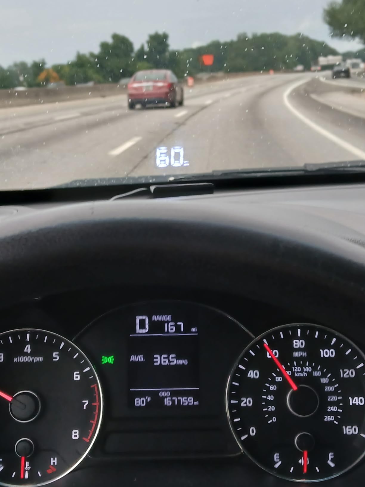 Heads up Display for Cars,Car HUD,Head up Display for Car,Digital GPS HUD Speedometer,USB Cable Plug and Play,Automatic Brightness Adjustment,Large Font Display (K1-White) customer photo 1