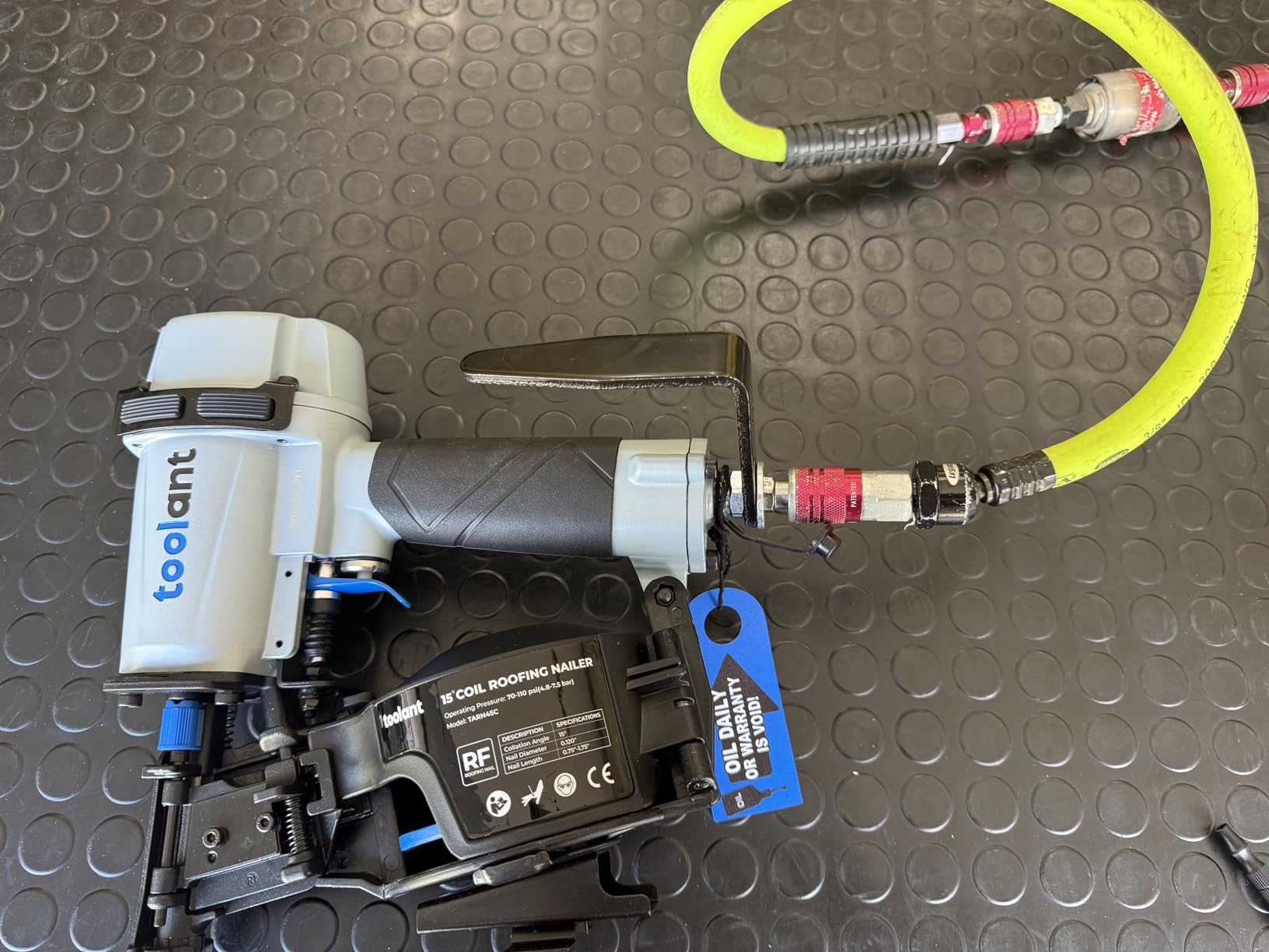 toolant Pneumatic Roofing Coil Nailer for 3/4