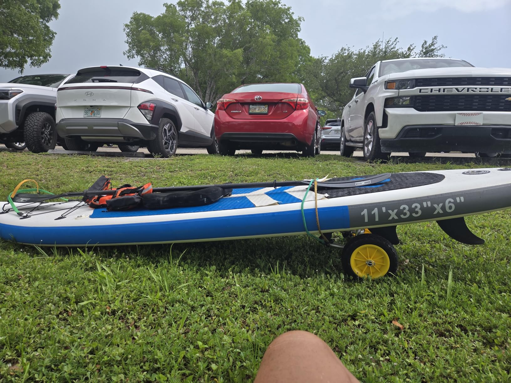 Bonnlo Foldable Kayak Cart, Lightweight Aluminum Alloy Frame, Universal Dolly Cart with 10'' Durable Solid Tires for Canoes, Paddle Boards, Boats, Strong 1.75