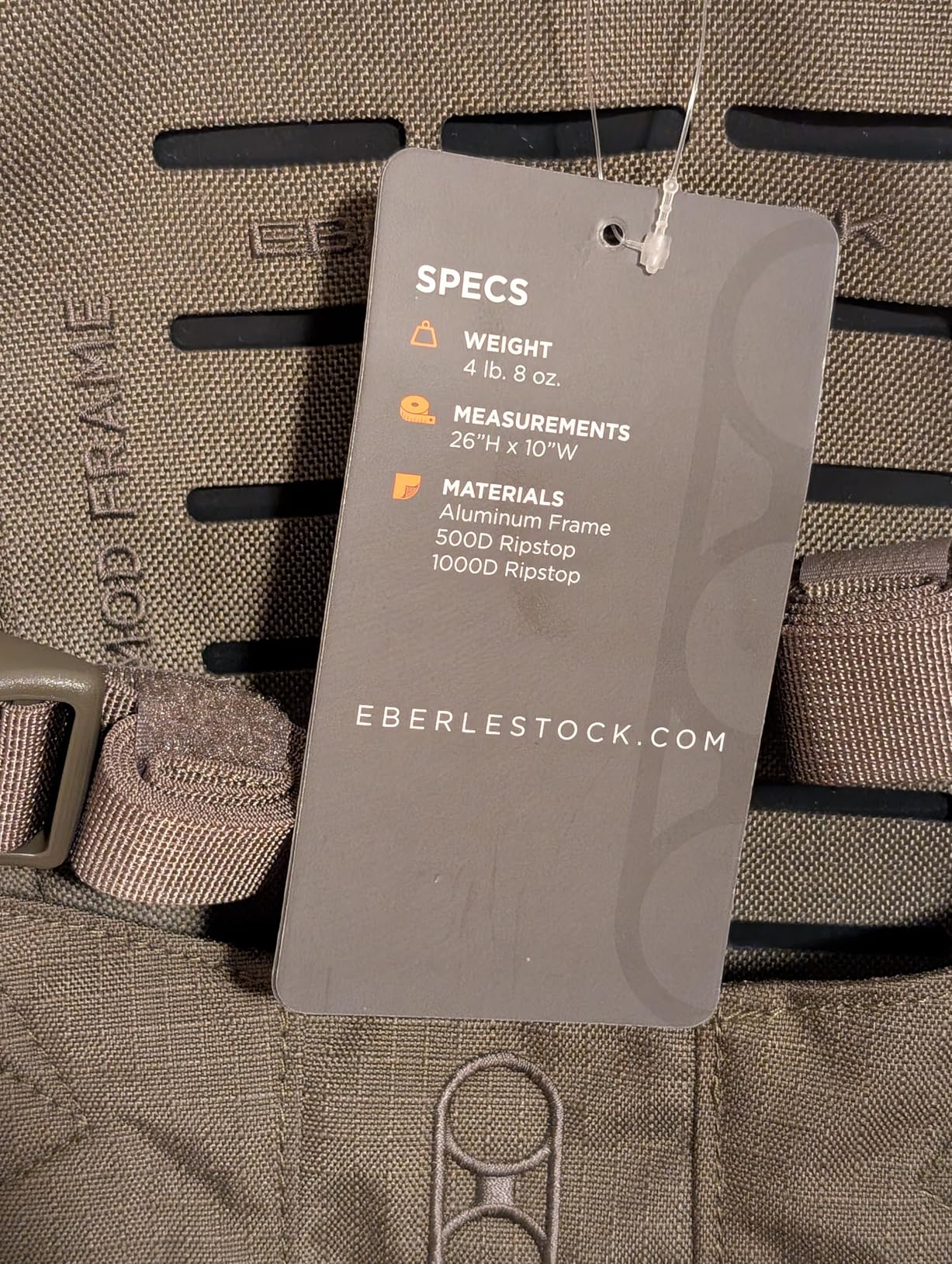 Eberlestock Modframe Hunting Pack Frame - Ultra-Durable, Lightweight Modular Backpack System - Adjustable Fit, Load Shelf, and Compression Straps - Compatible with EMOD Accessories - Dry Earth customer photo 1